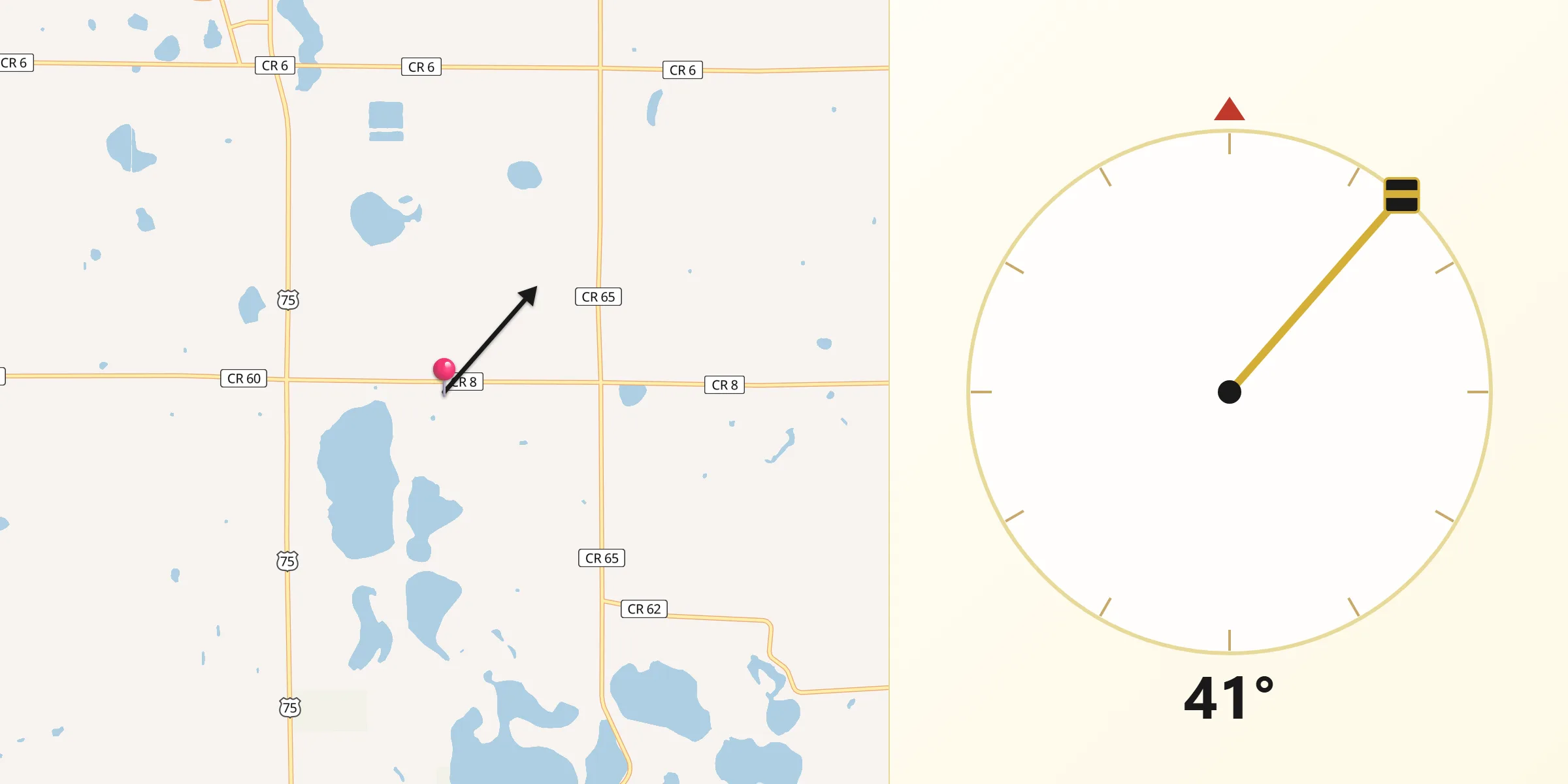 Qibla Direction from Big Stone