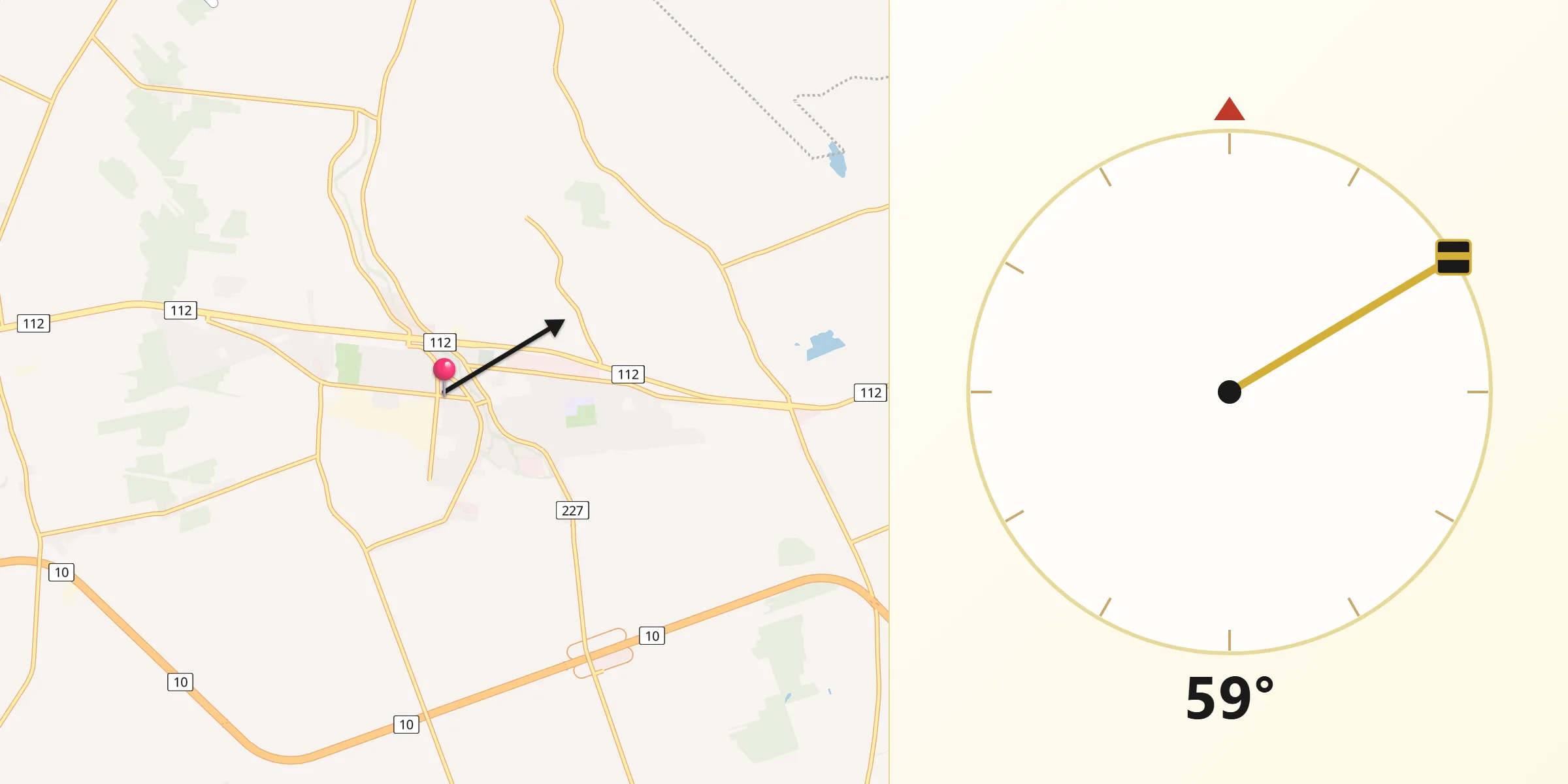 Qibla Direction from Marieville