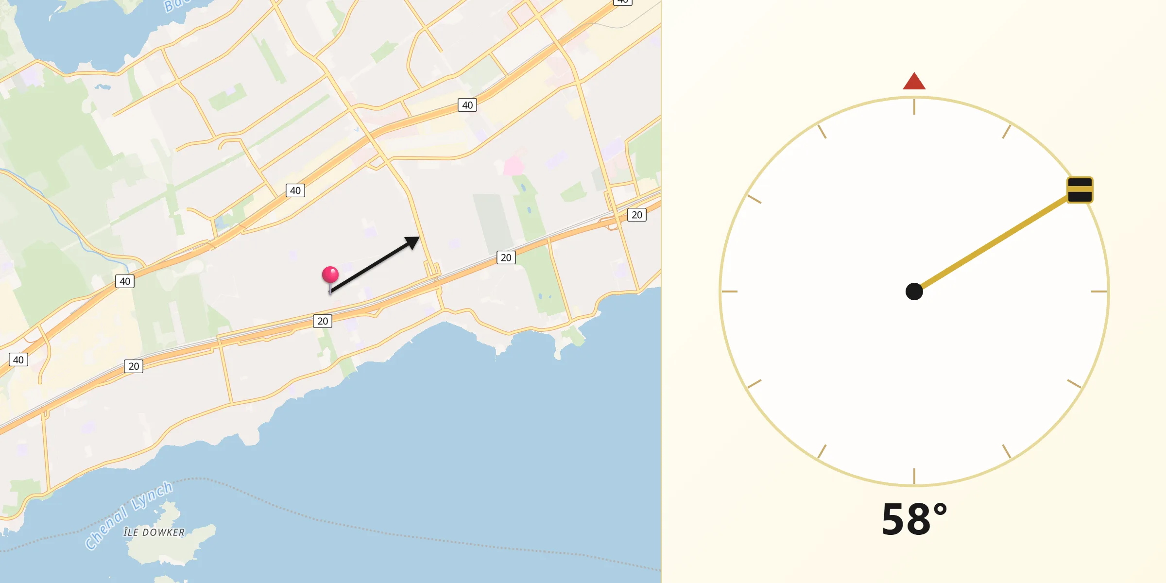 Qibla Direction from Beaconsfield
