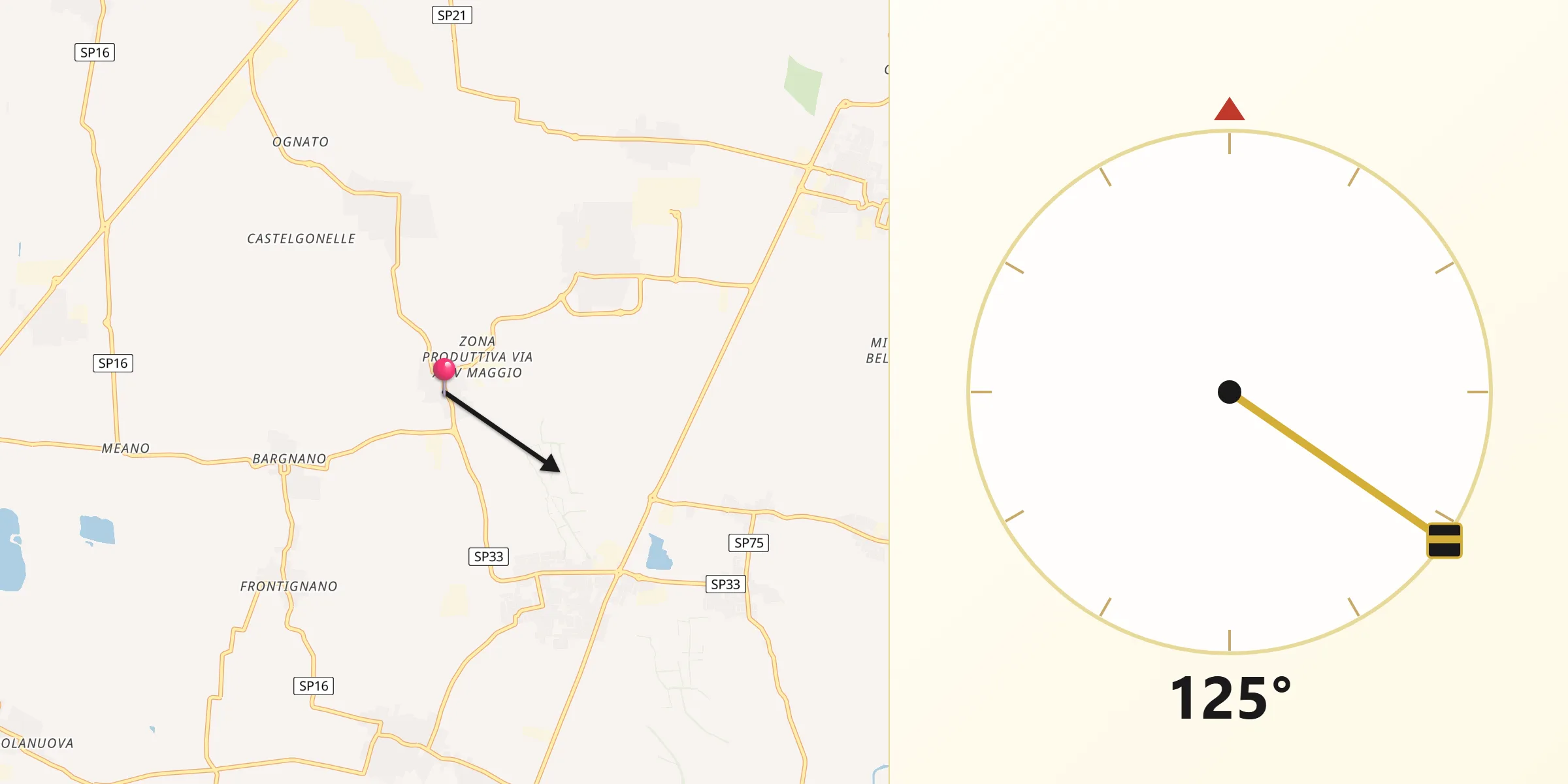 Direzione della Qibla da Longhena