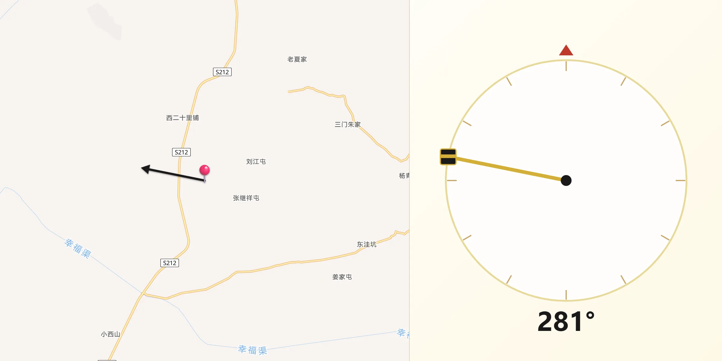 从大安朝向麦加的方向