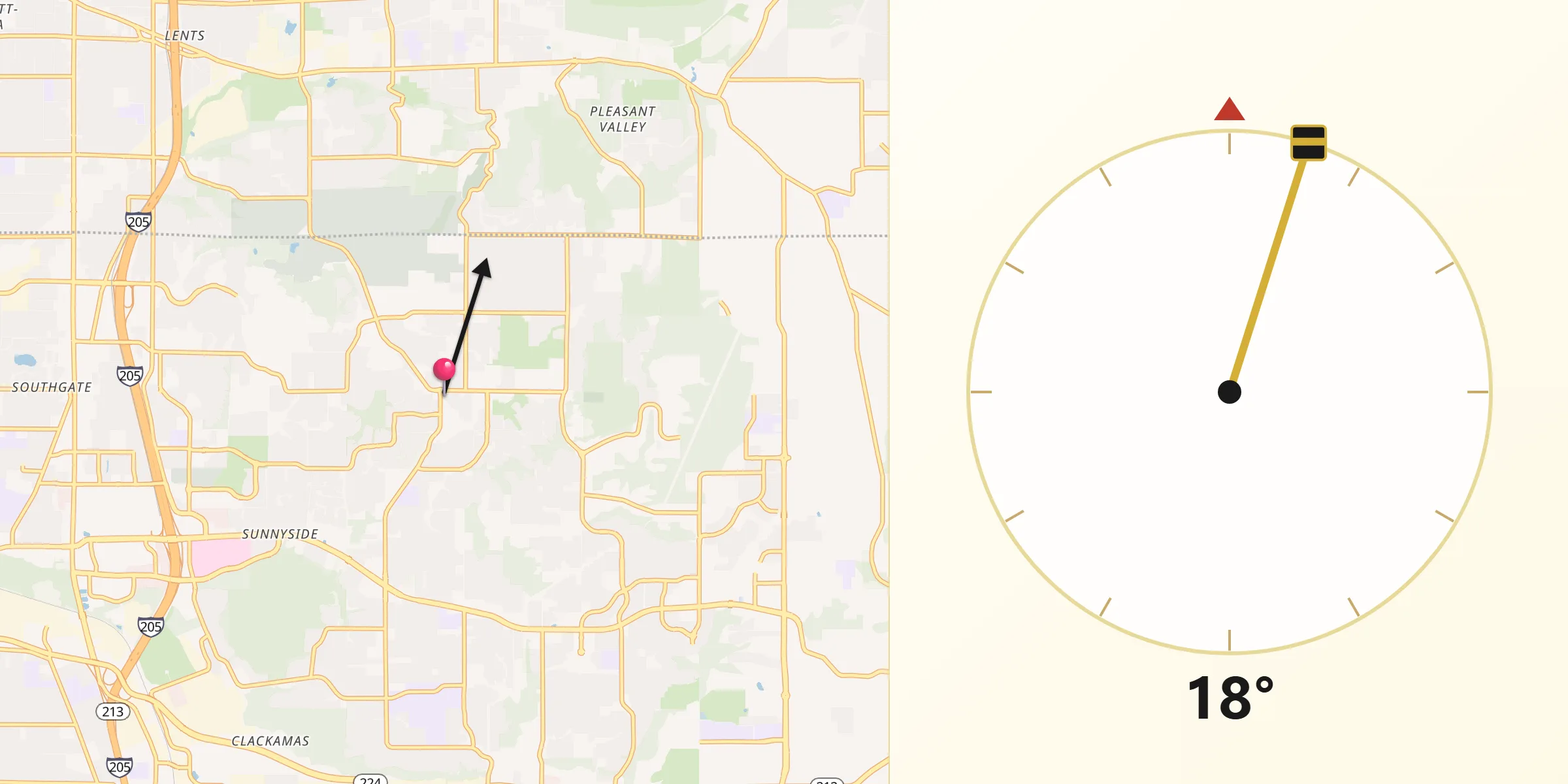 Qibla Direction from Happy Valley