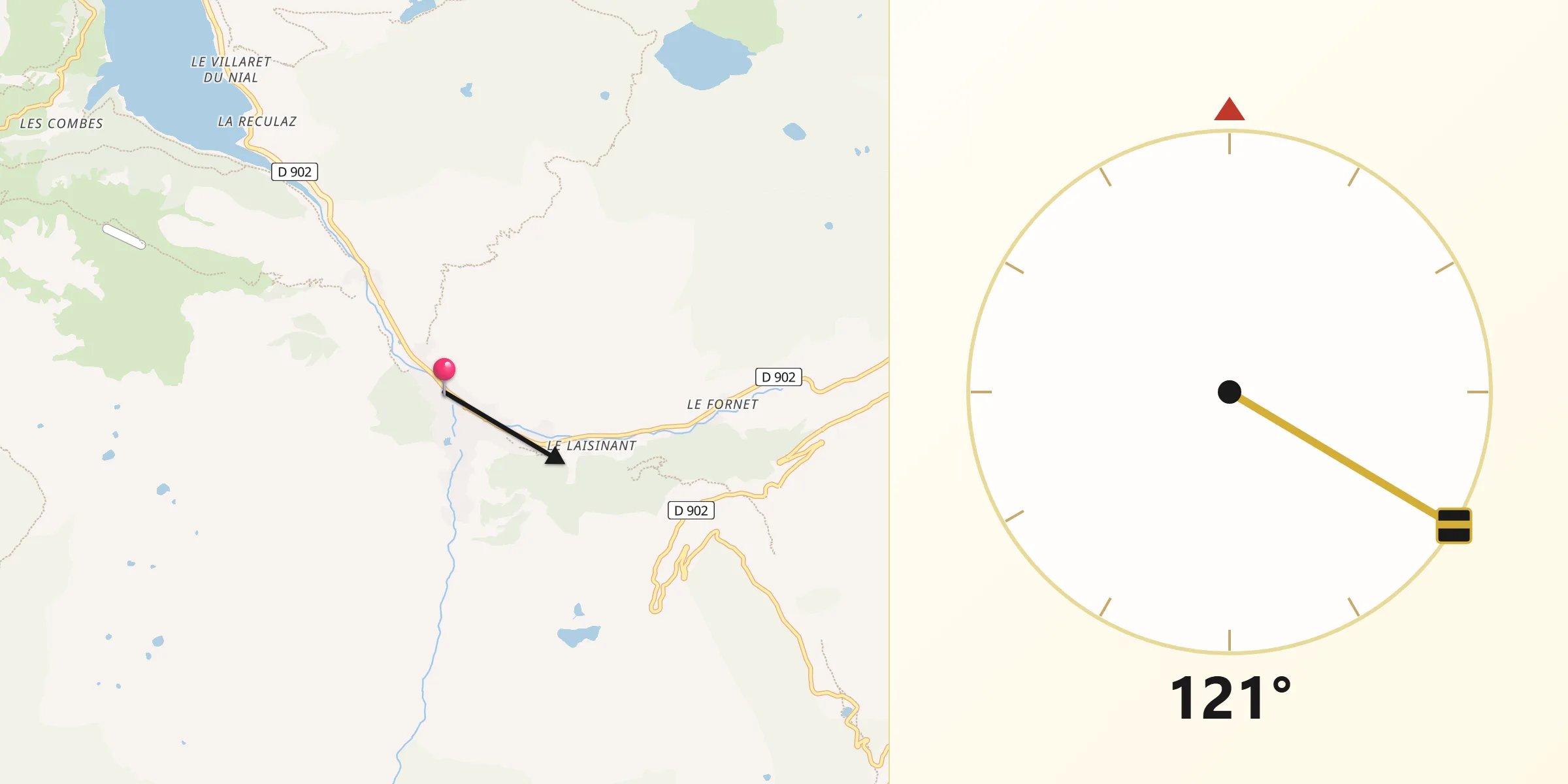 Direction vers la Qibla depuis Val-d’Isère
