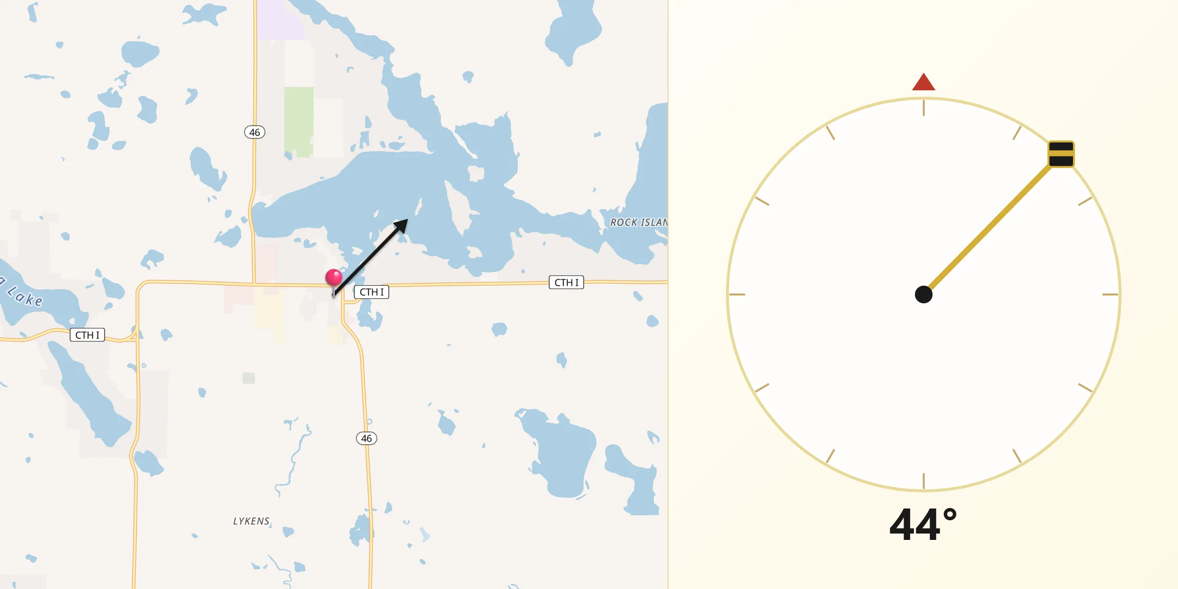 Qibla Direction from Balsam Lake