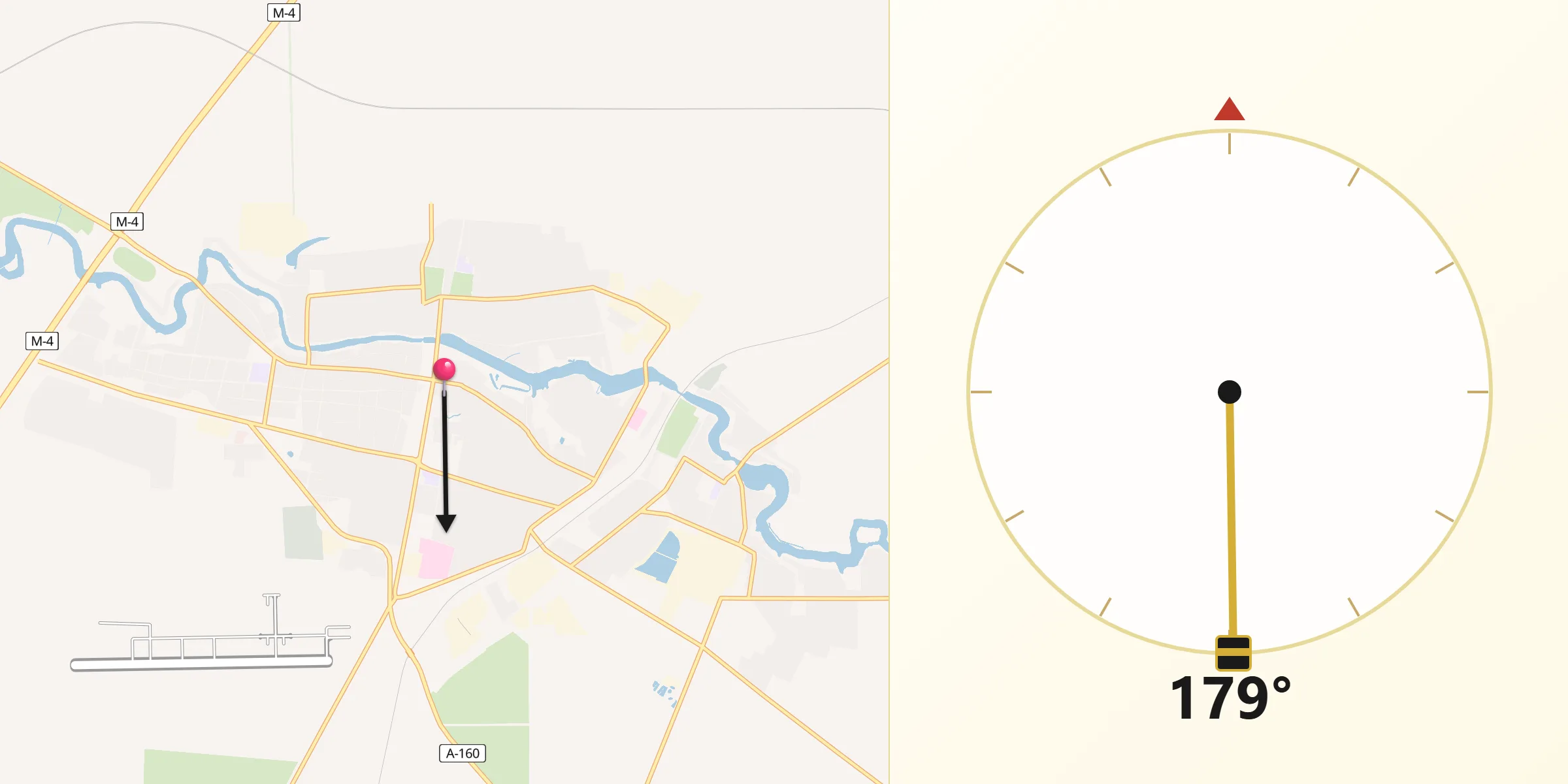 Направление Киблы из Кореновск