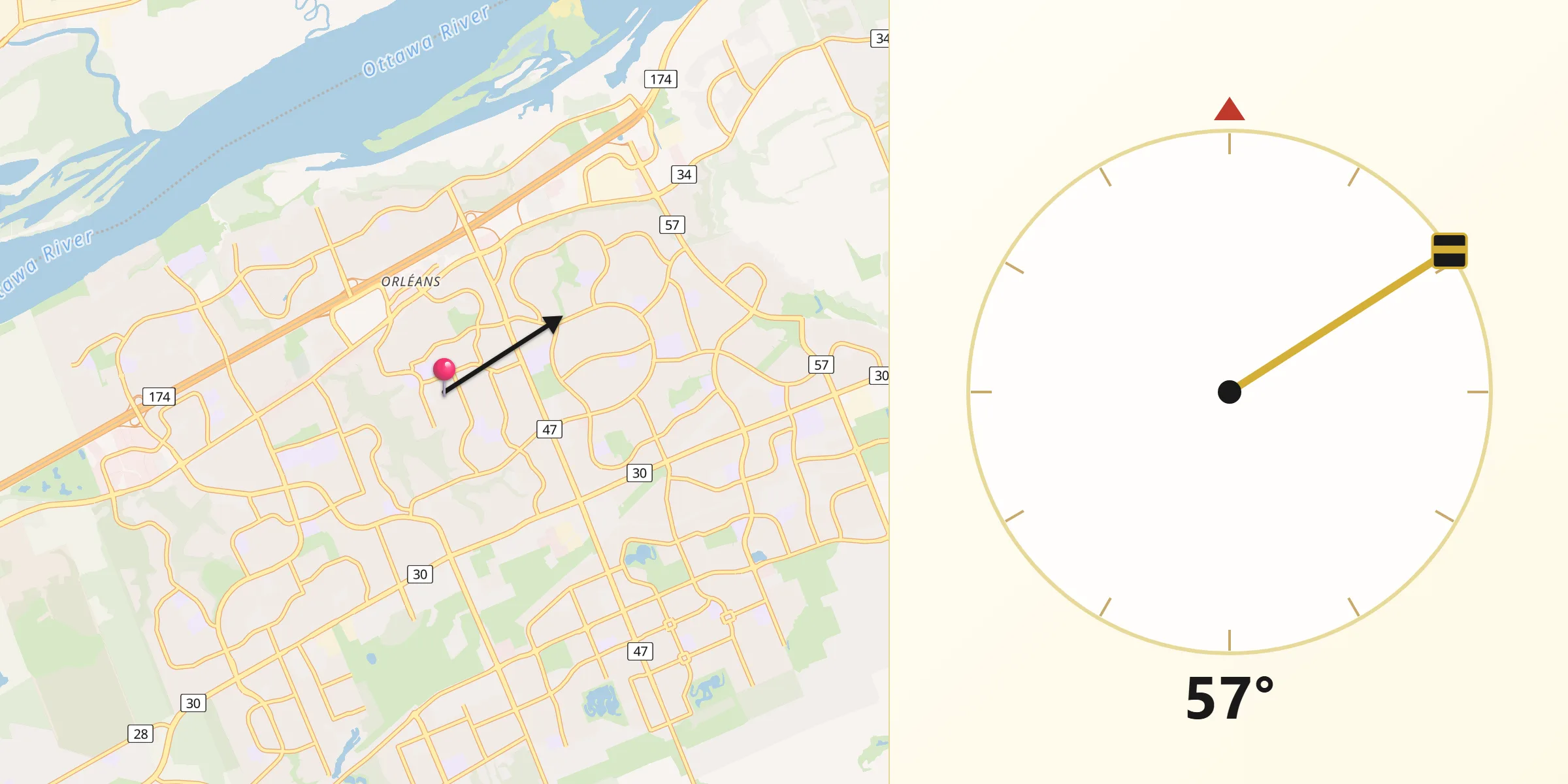 Qibla Direction from Queenswood Heights