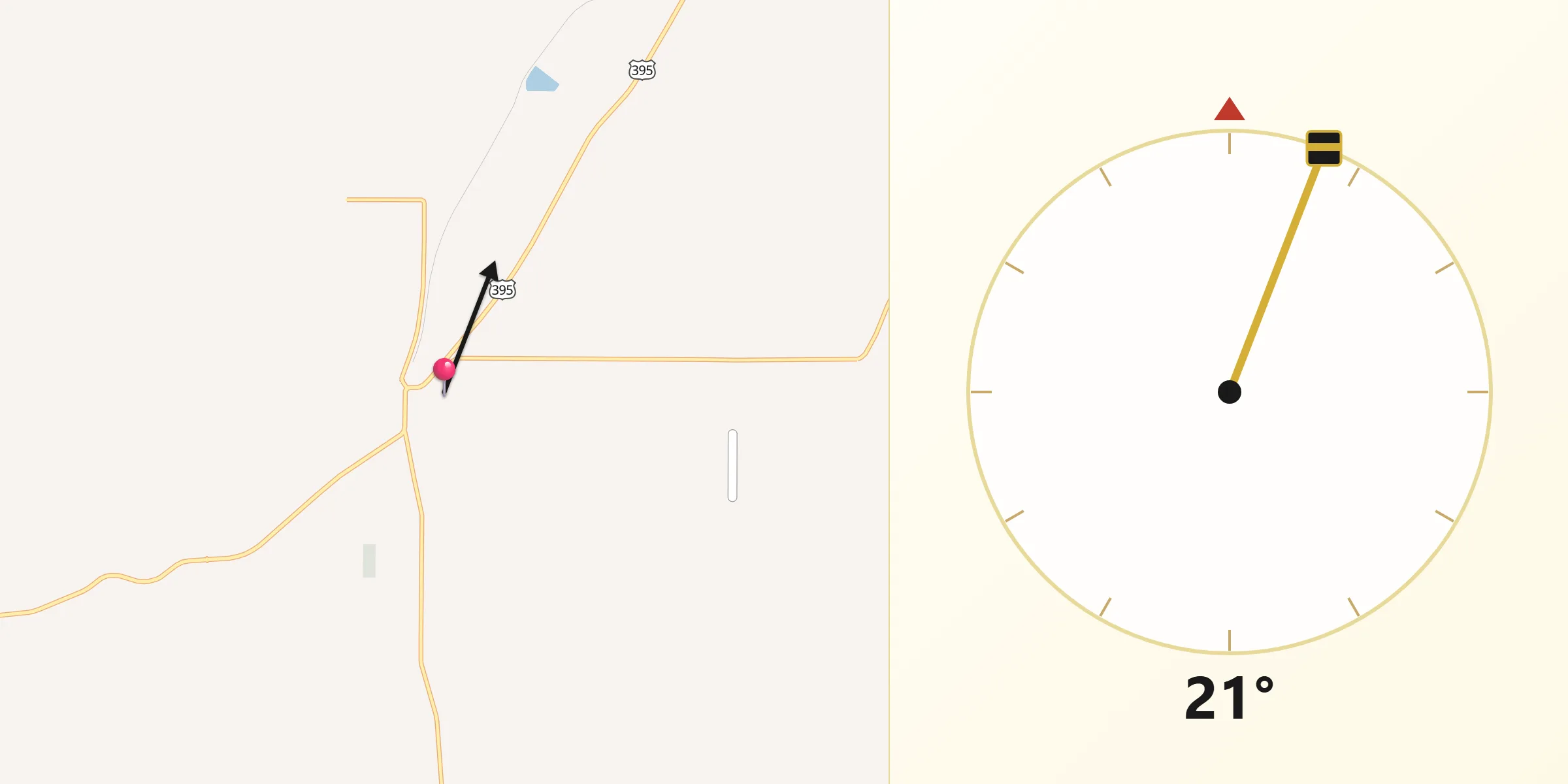 Qibla Direction from Pilot Rock