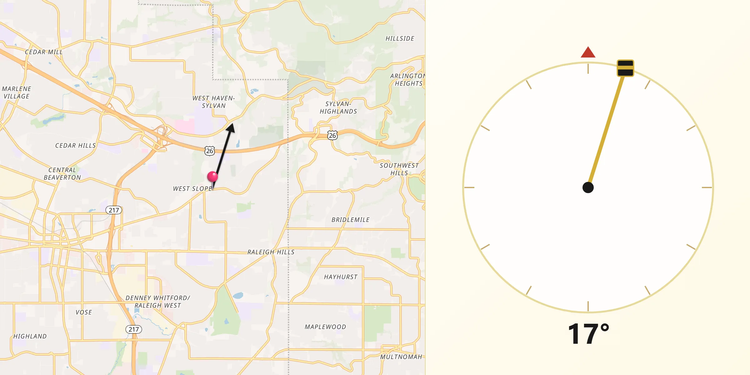 Qibla Direction from West Slope