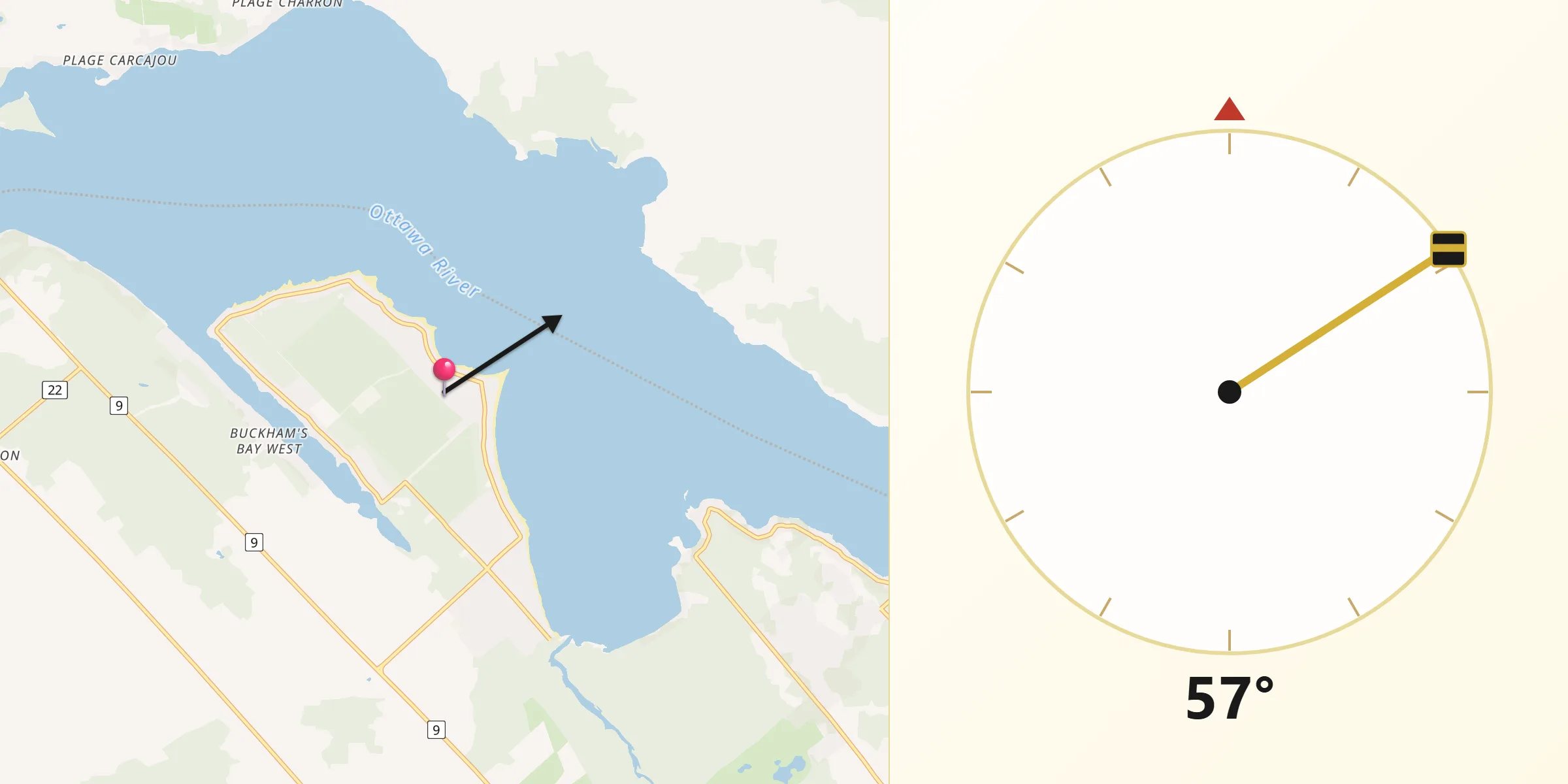 Qibla Direction from Constance Bay