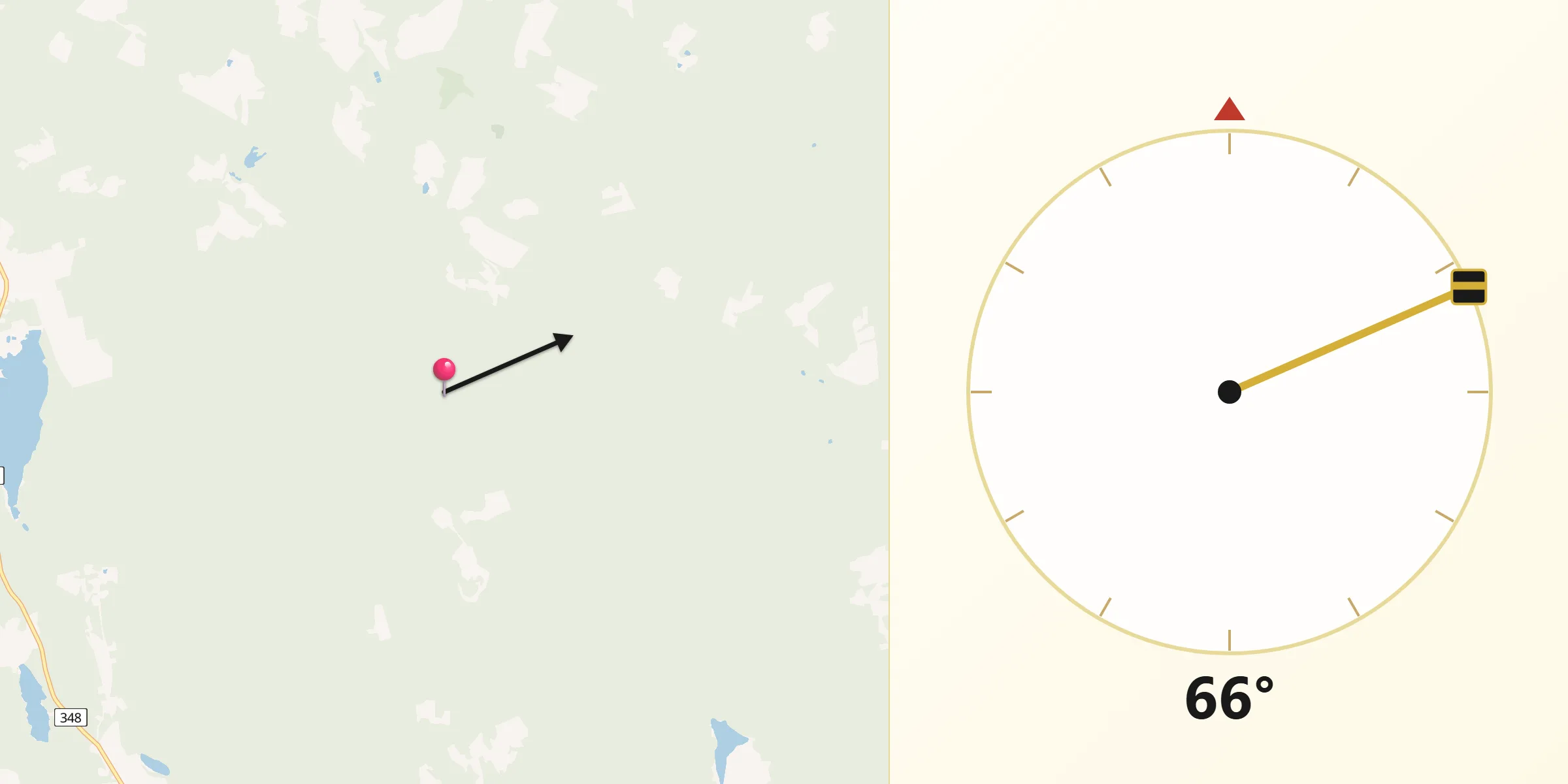Qibla Direction from Pictou County