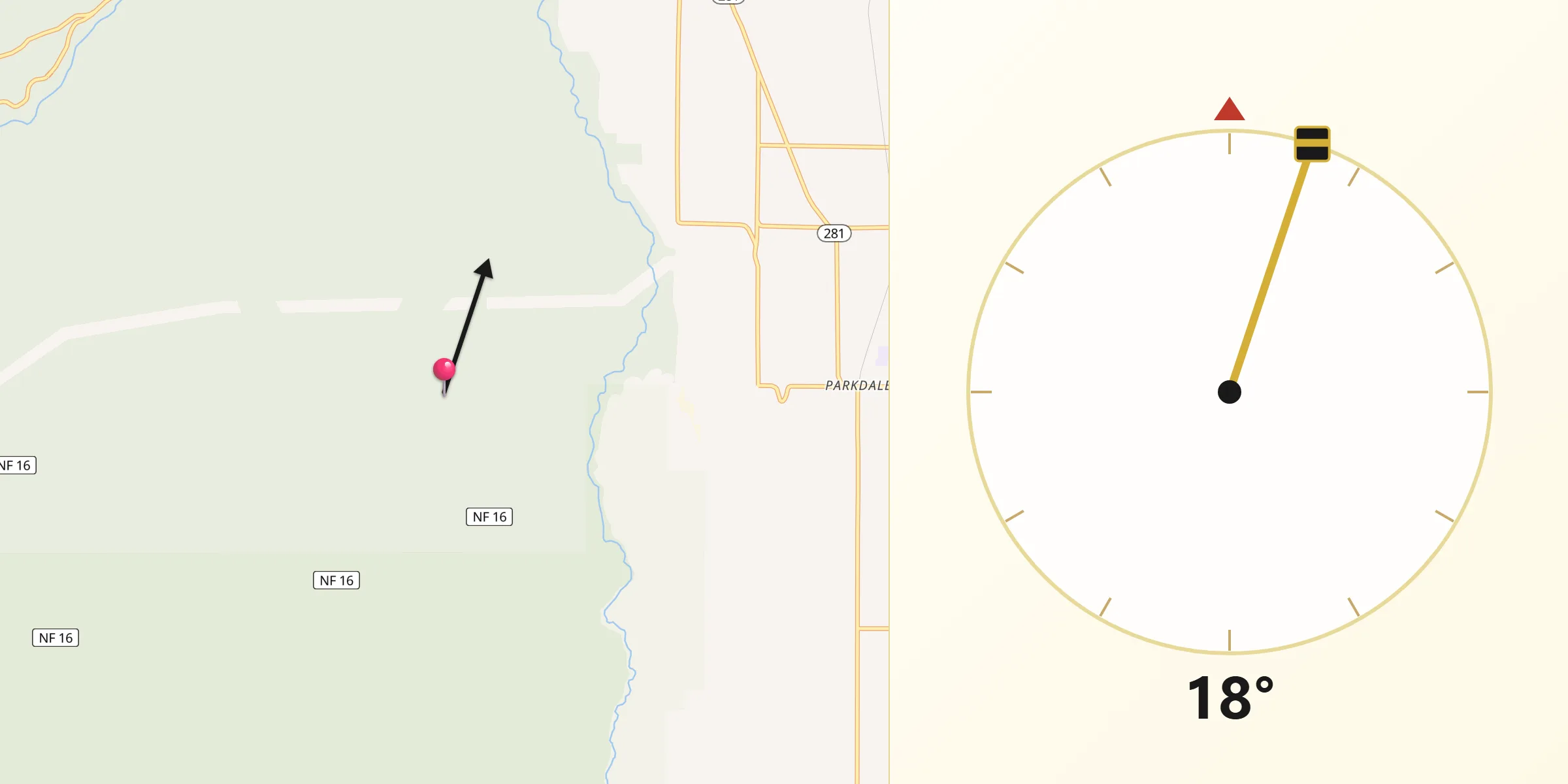 Qibla Direction from Hood River County