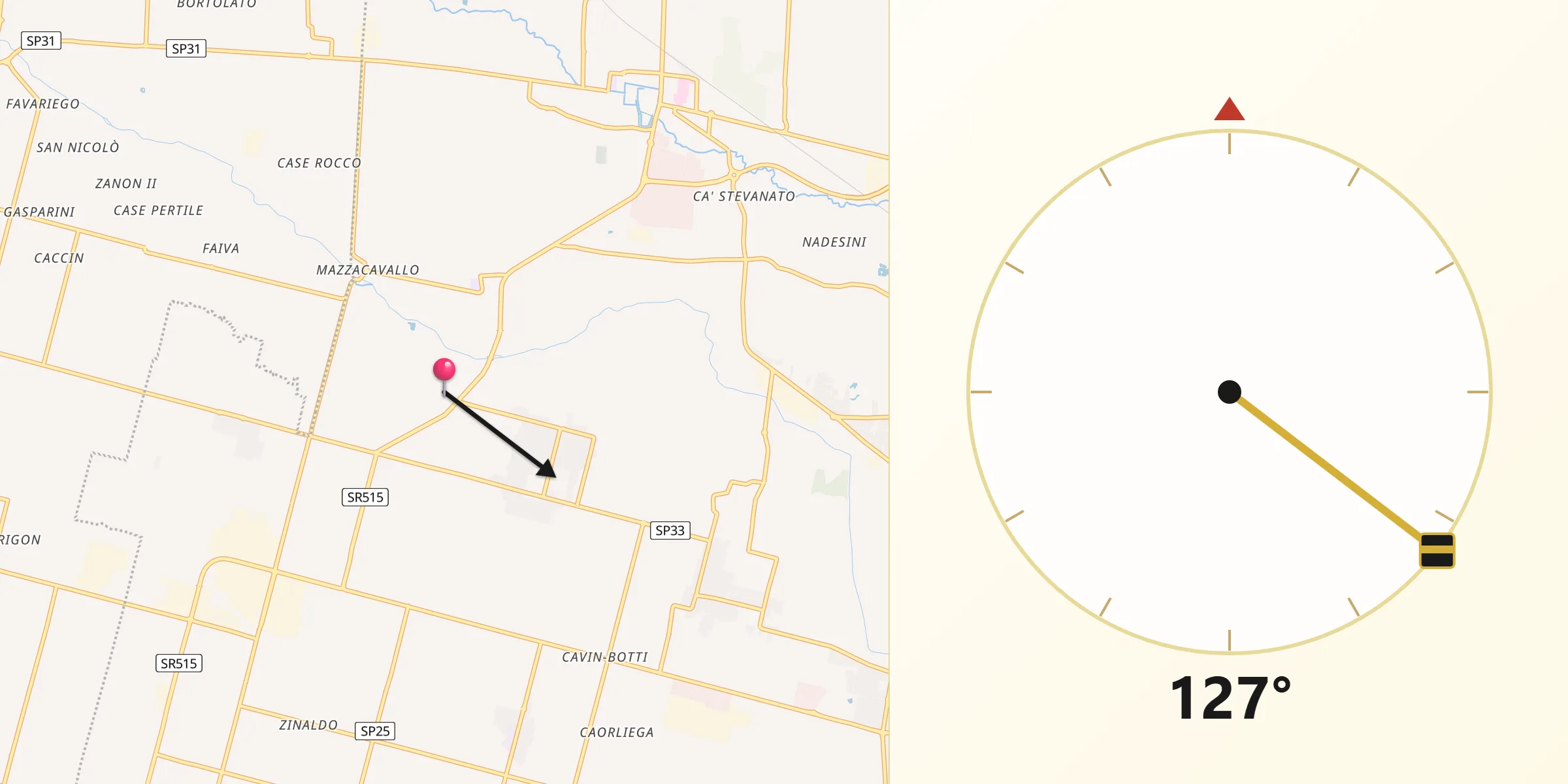 Direzione della Qibla da Stigliano