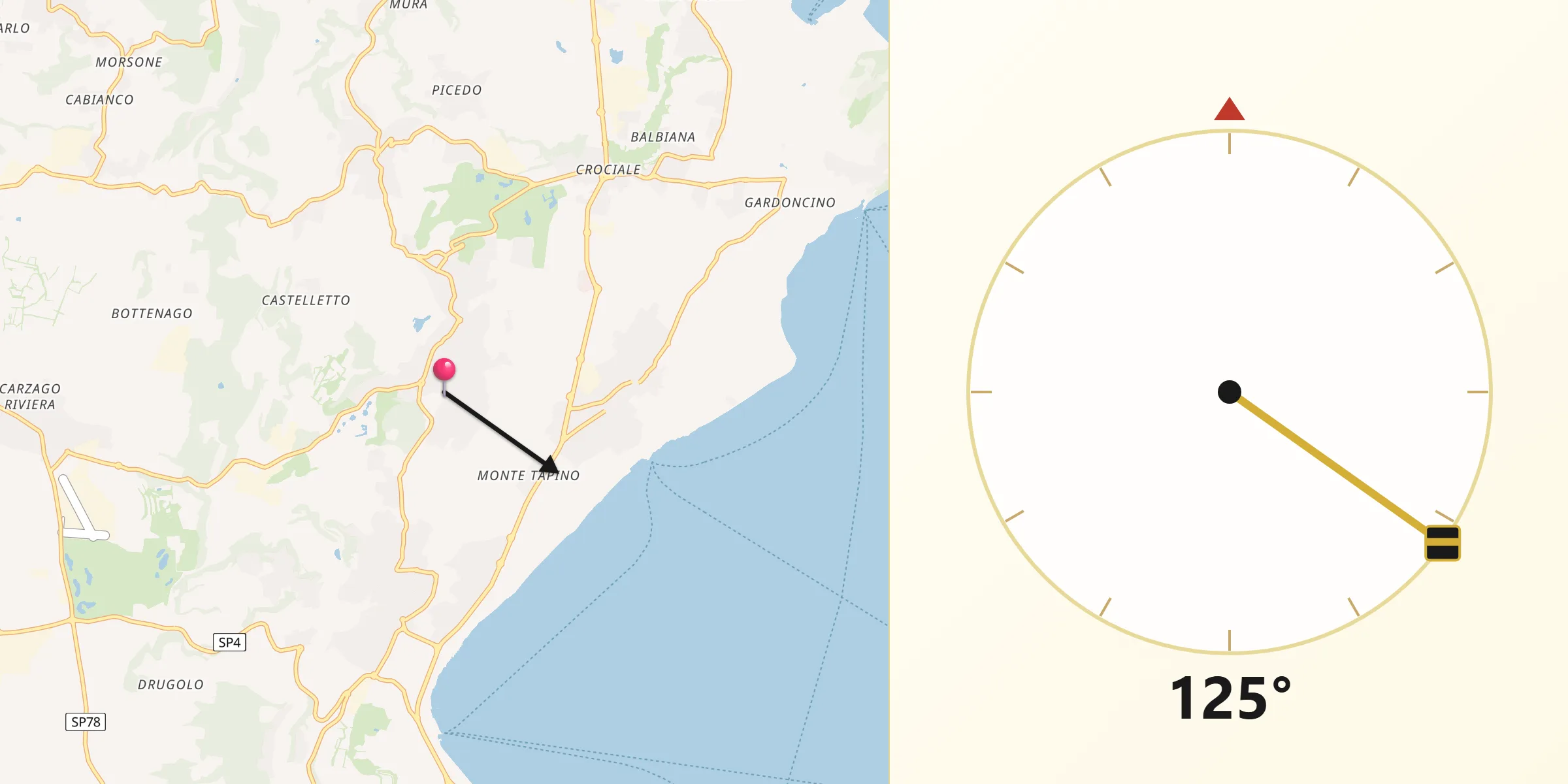 Direzione della Qibla da Soiano