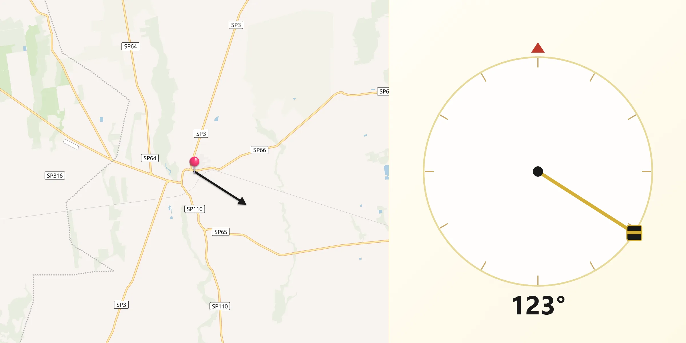 Direzione della Qibla da Rovasenda