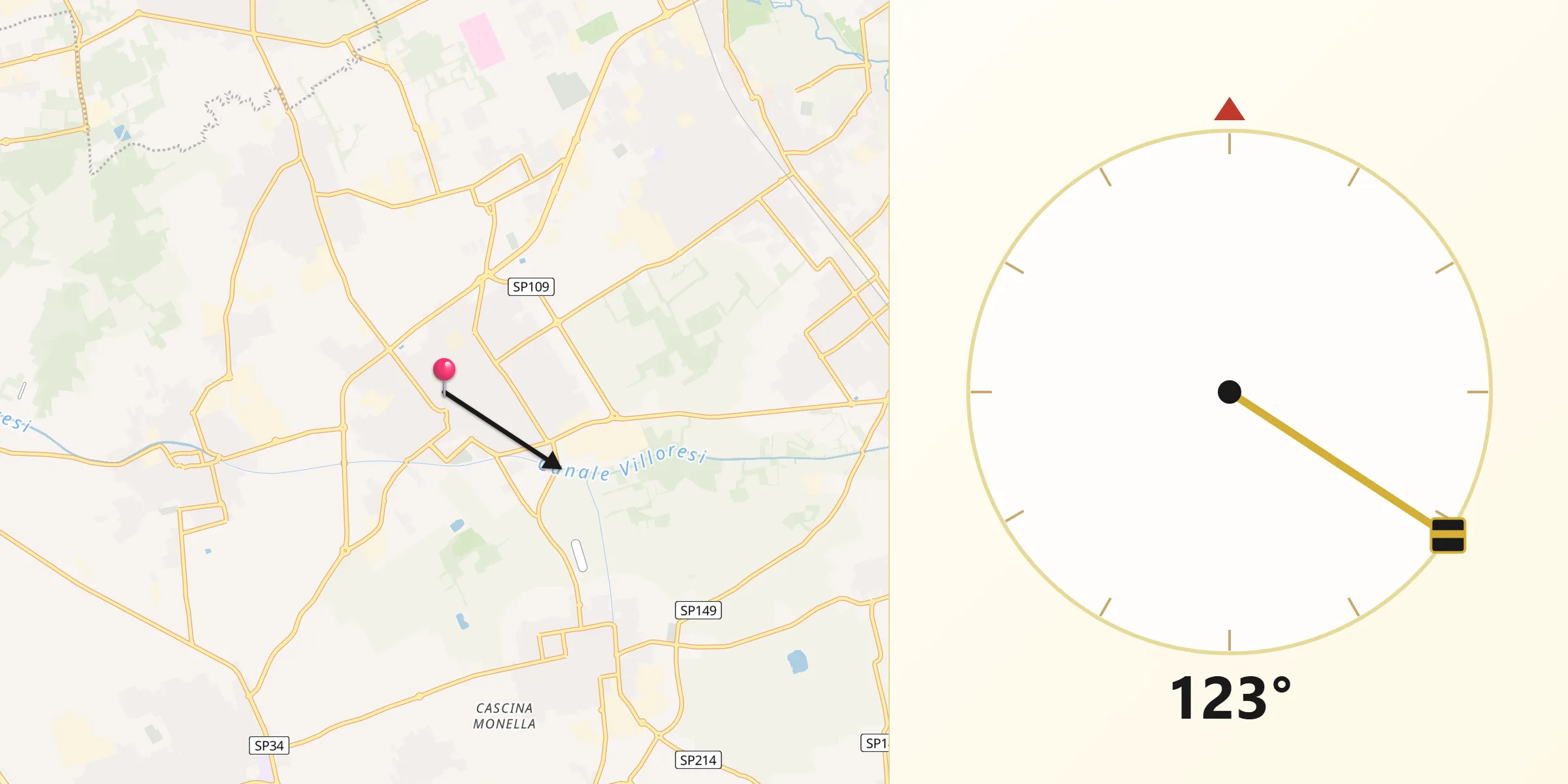 Direzione della Qibla da Busto Garolfo