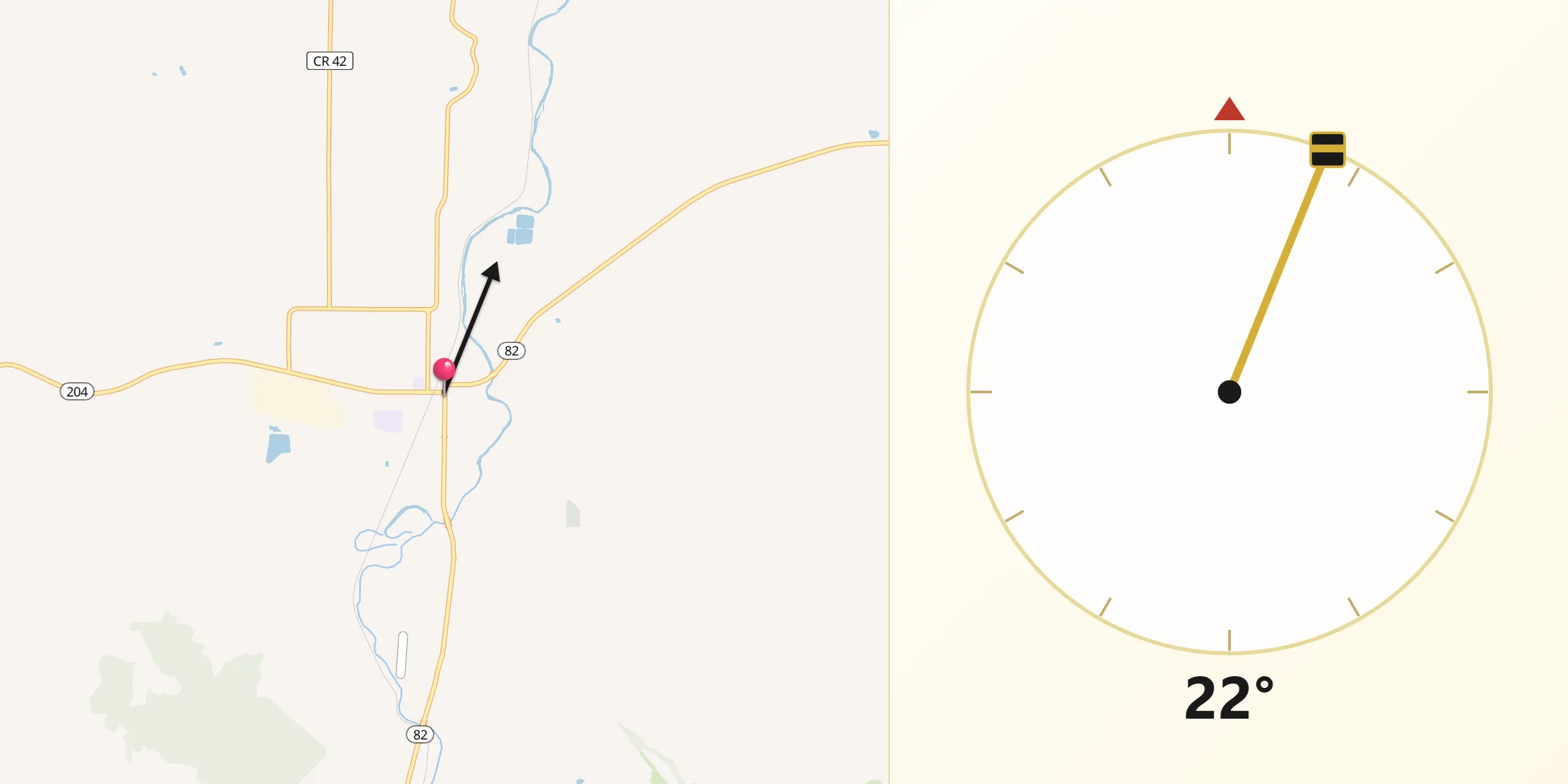 Dirección de la Qibla desde Elgin