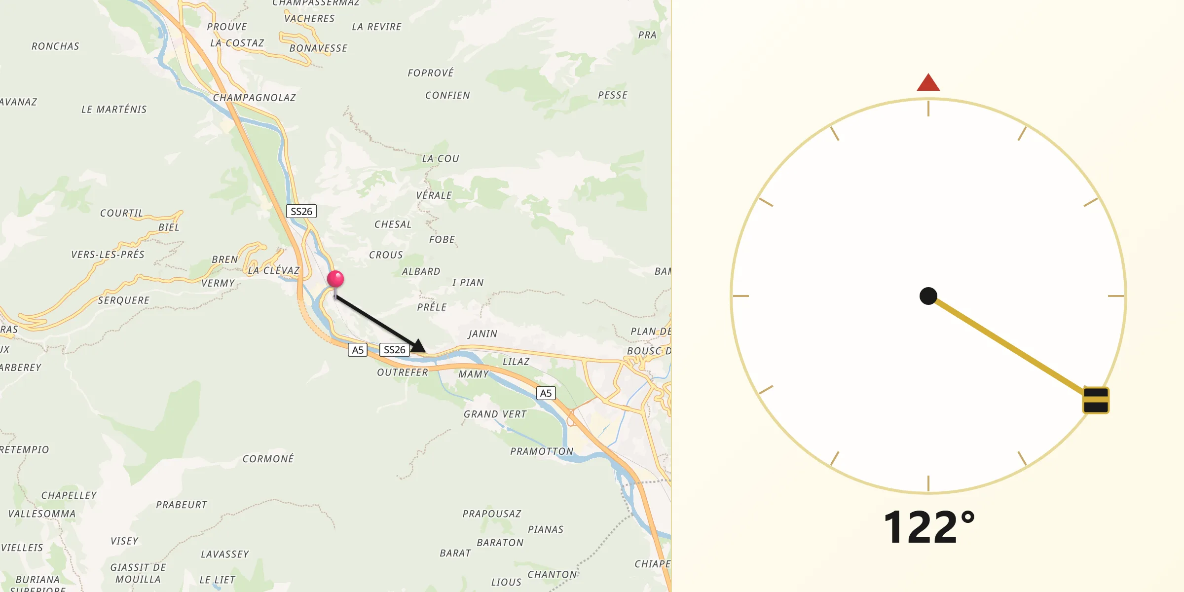 Direzione della Qibla da Bard