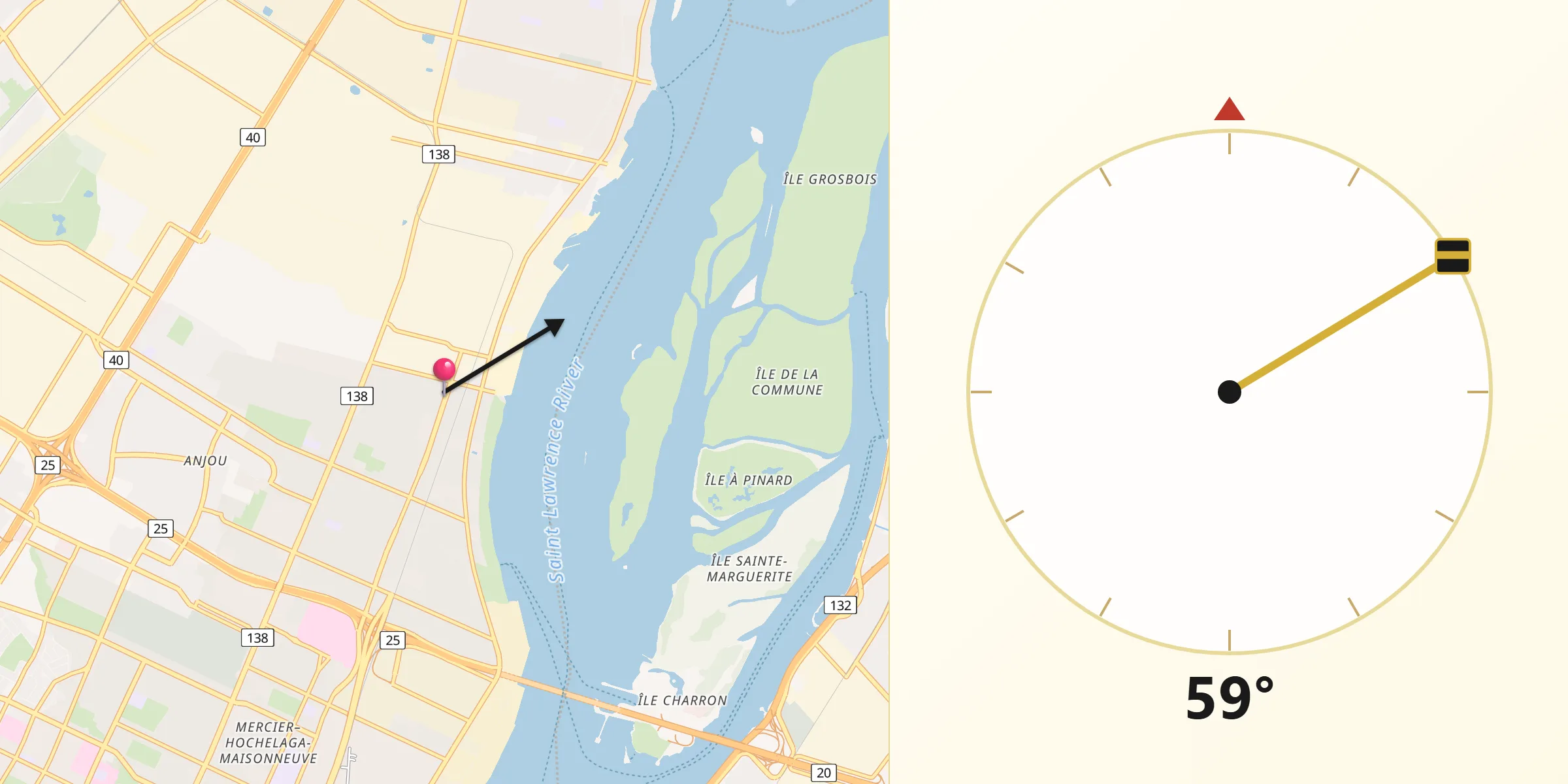 Qibla Direction from Saint-Victor
