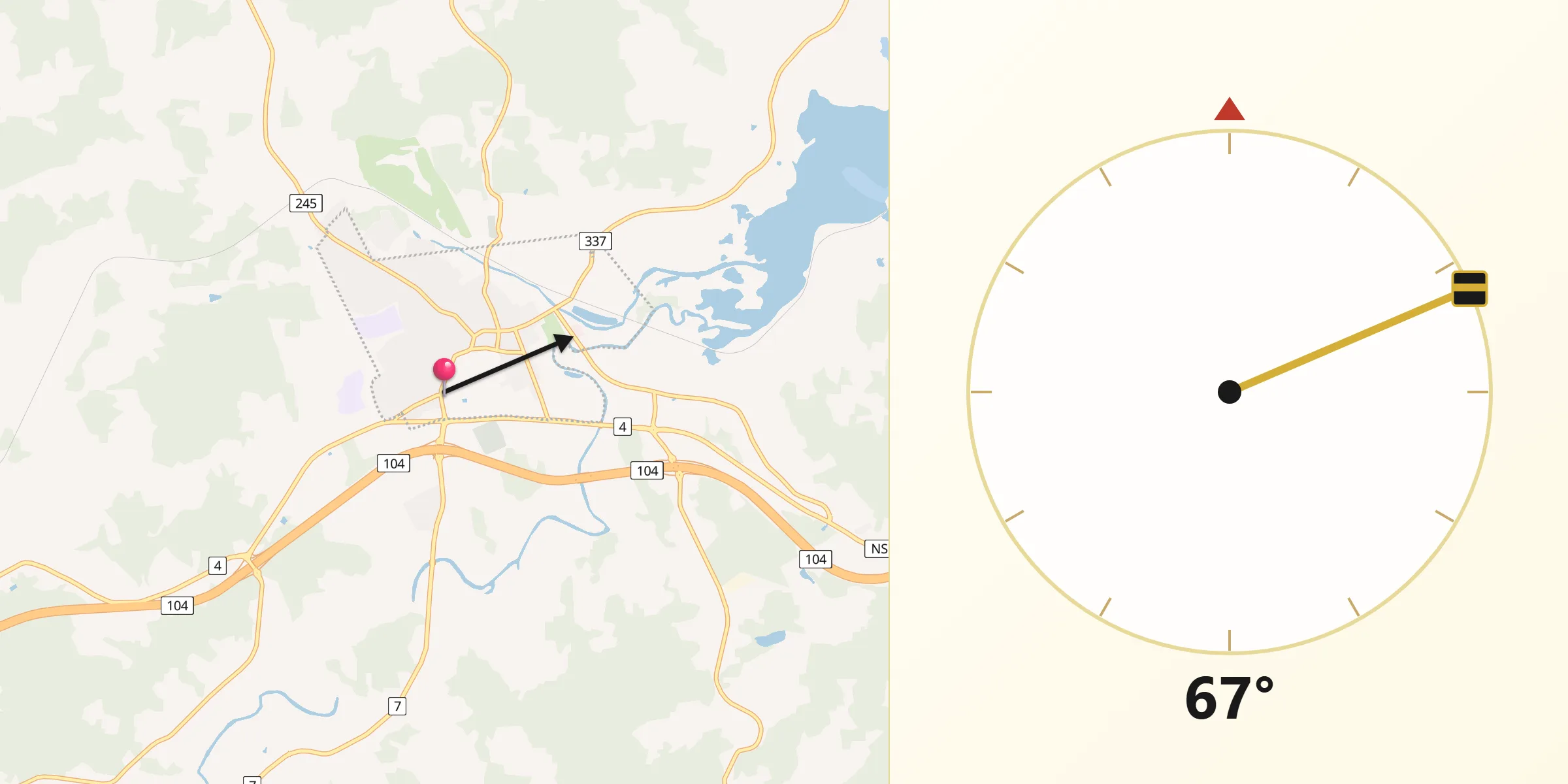 Qibla Direction from Antigonish