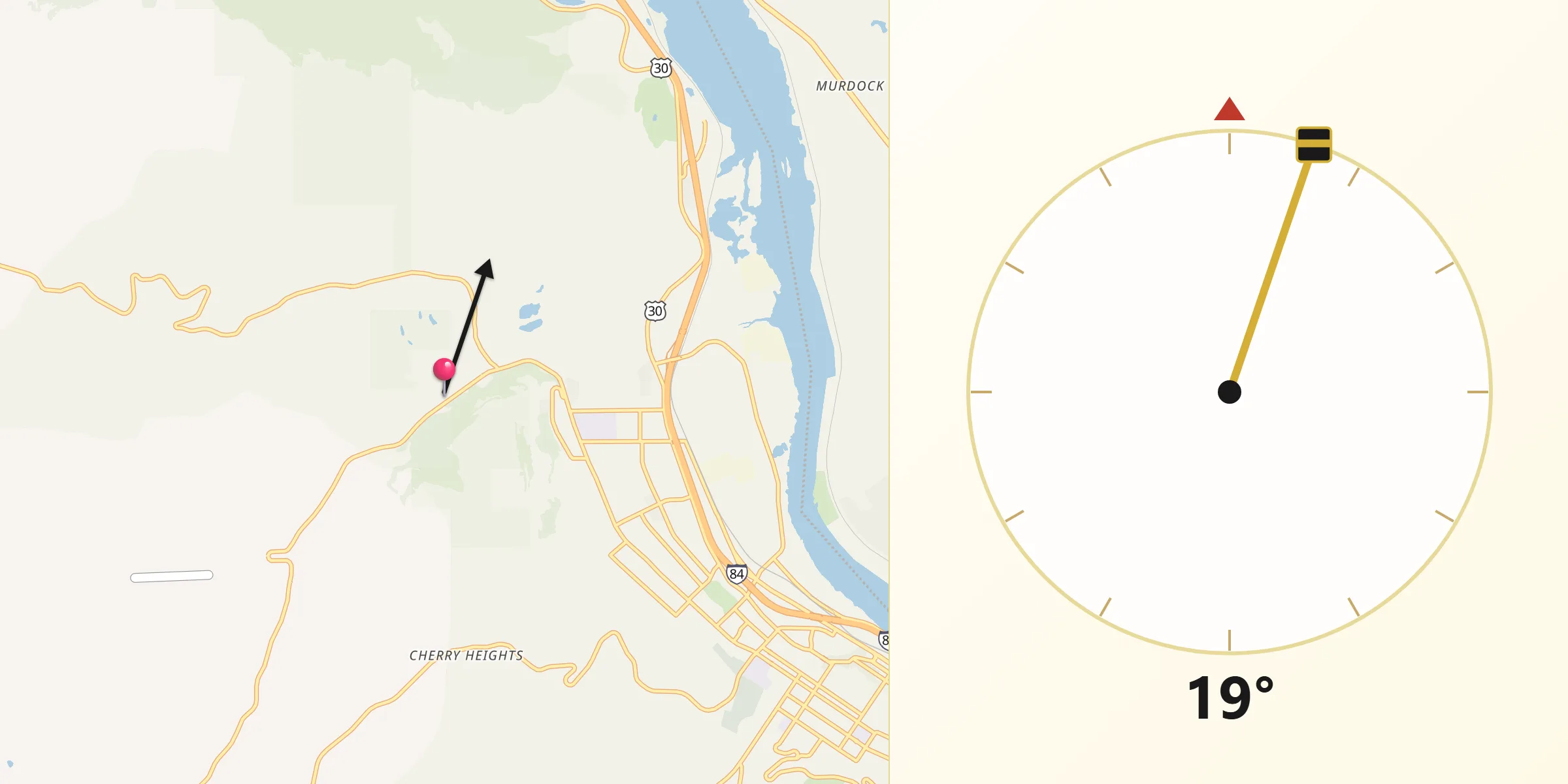 Qibla Direction from Chenoweth