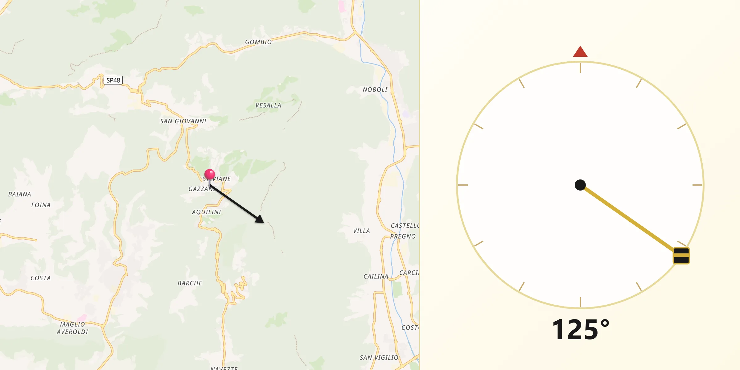 Direzione della Qibla da San Zenone