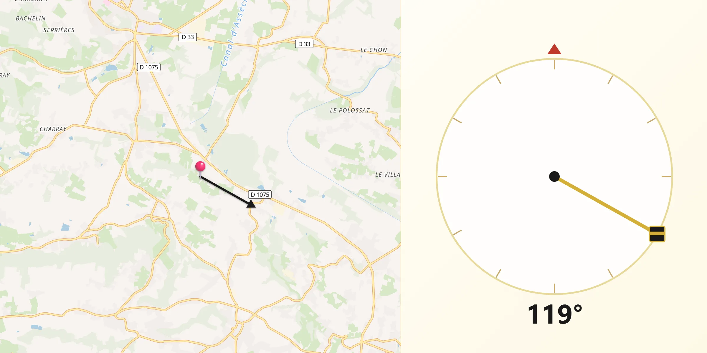 Direction vers la Qibla depuis Curtin