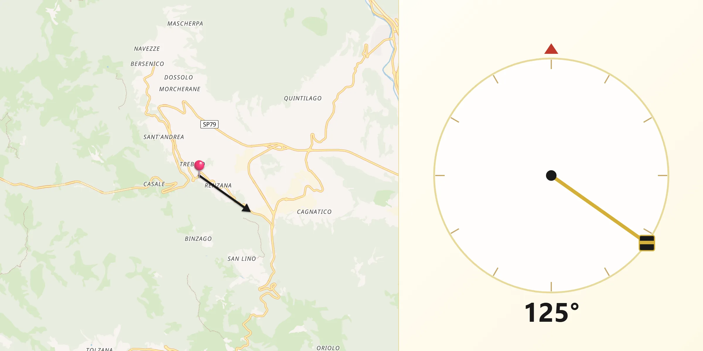 Direzione della Qibla da Agnosine