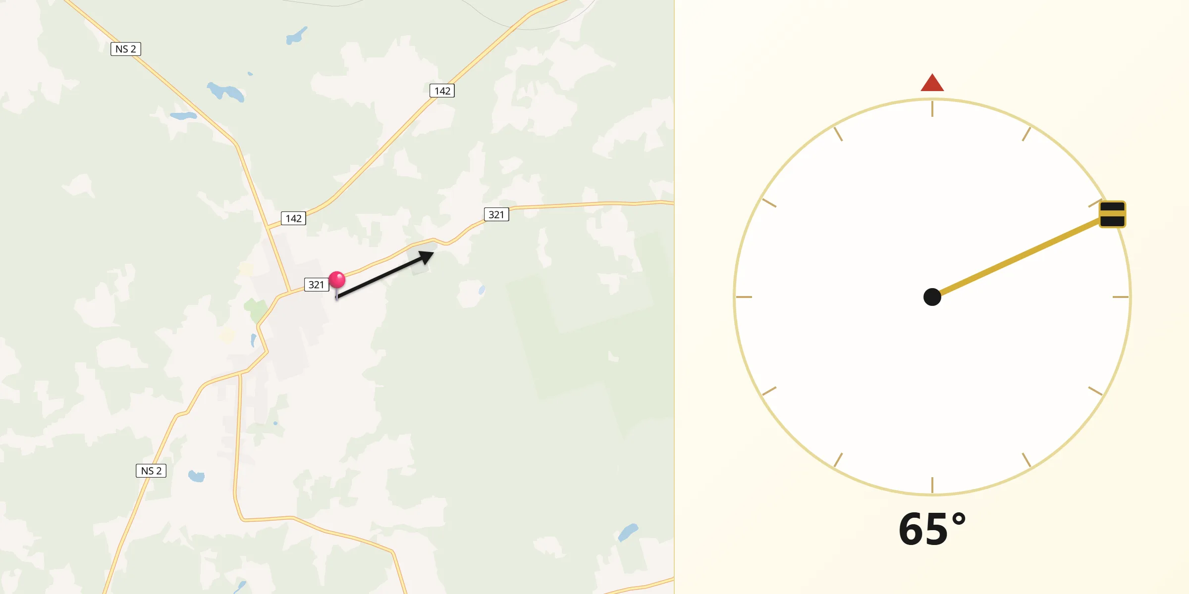 Qibla Direction from Springhill