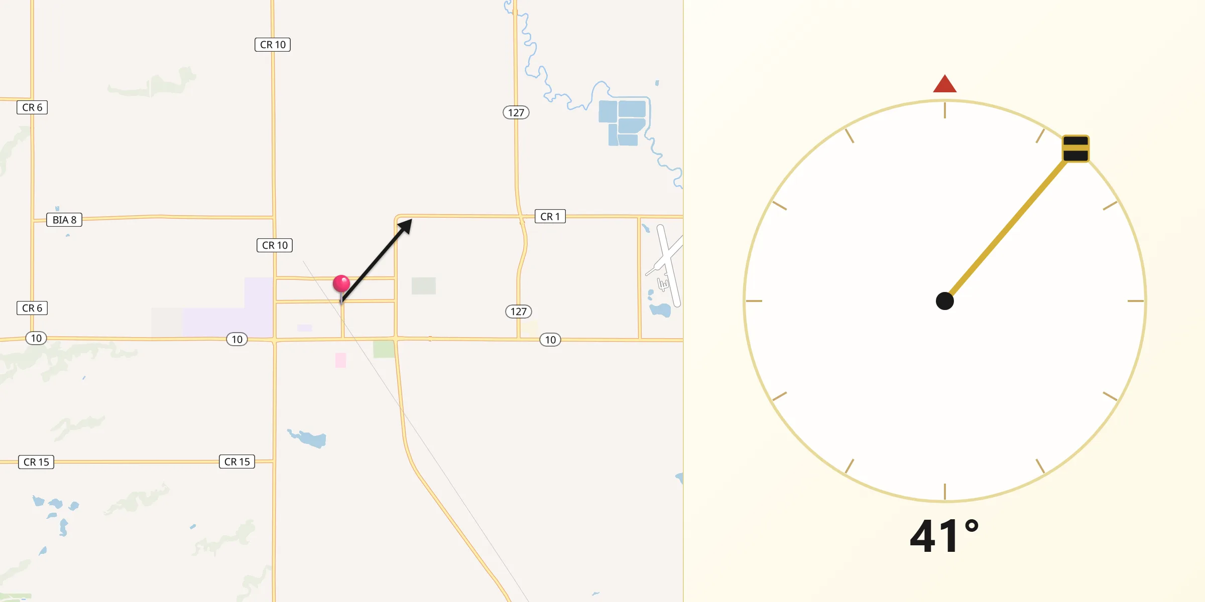Qibla Direction from Sisseton