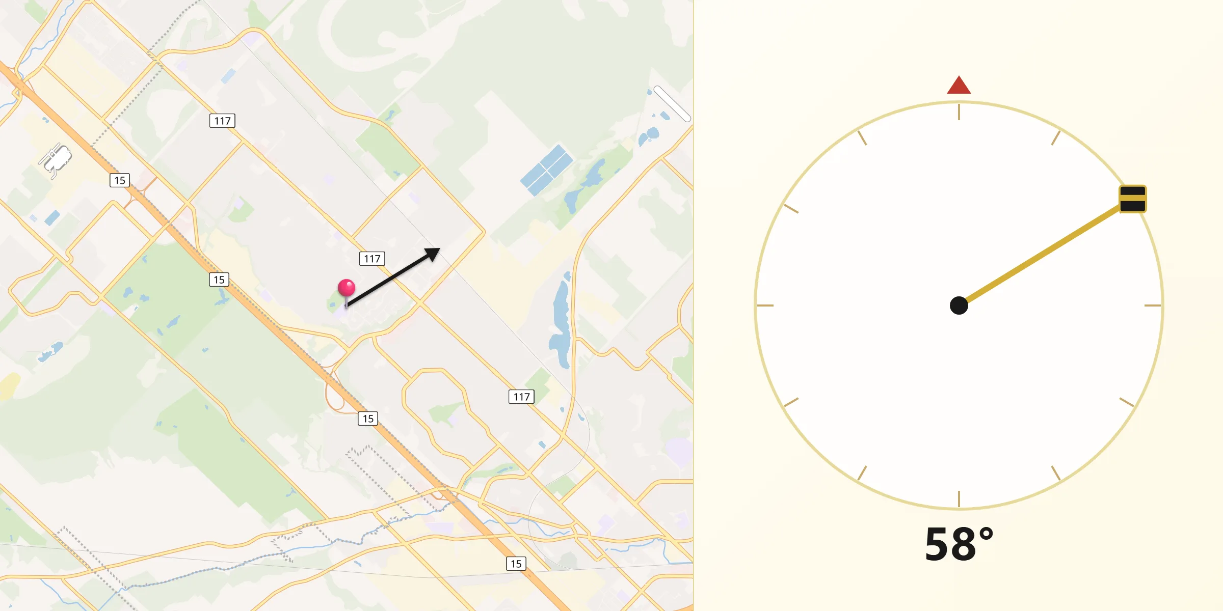 Qibla Direction from Blainville