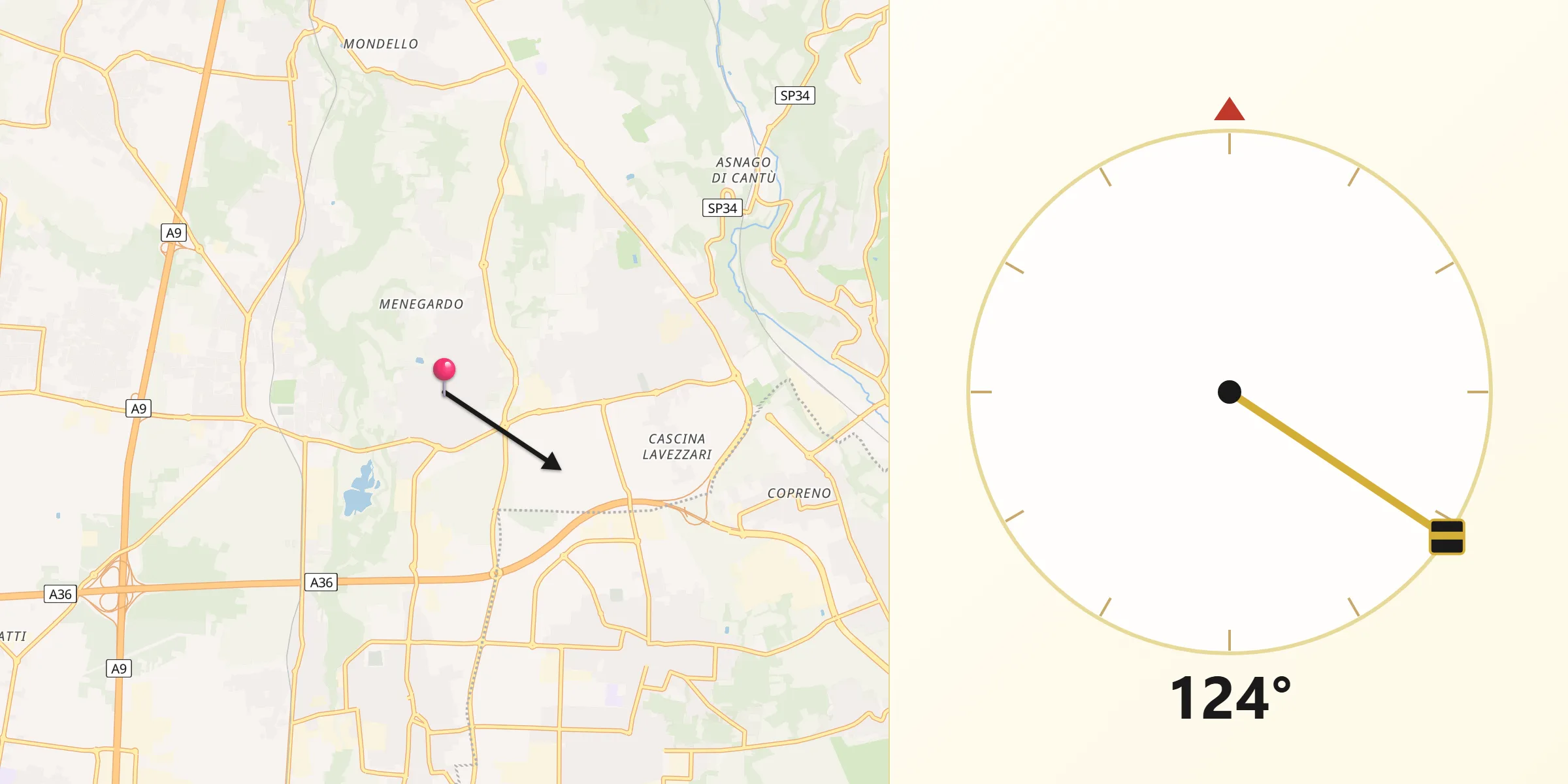Direzione della Qibla da San Michele-San Giorgio