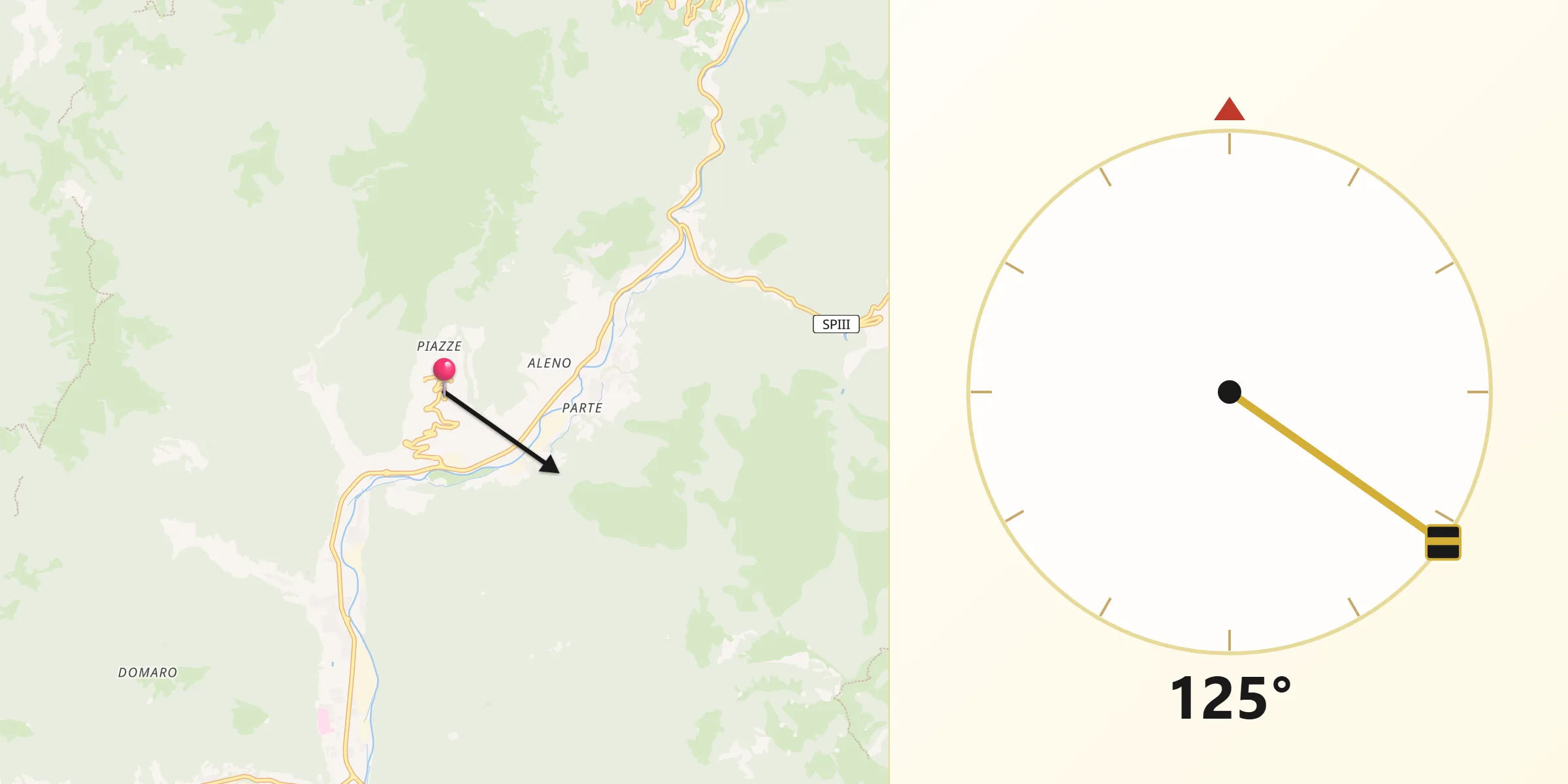 Direzione della Qibla da Magno