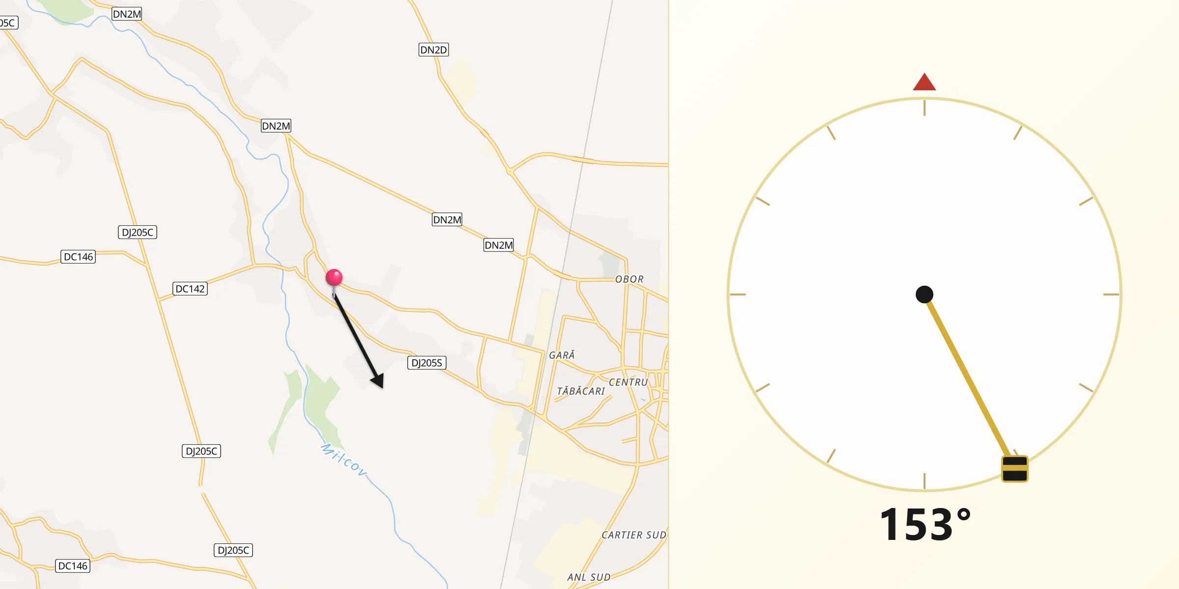 Direcția Qibla din Comuna Câmpineanca