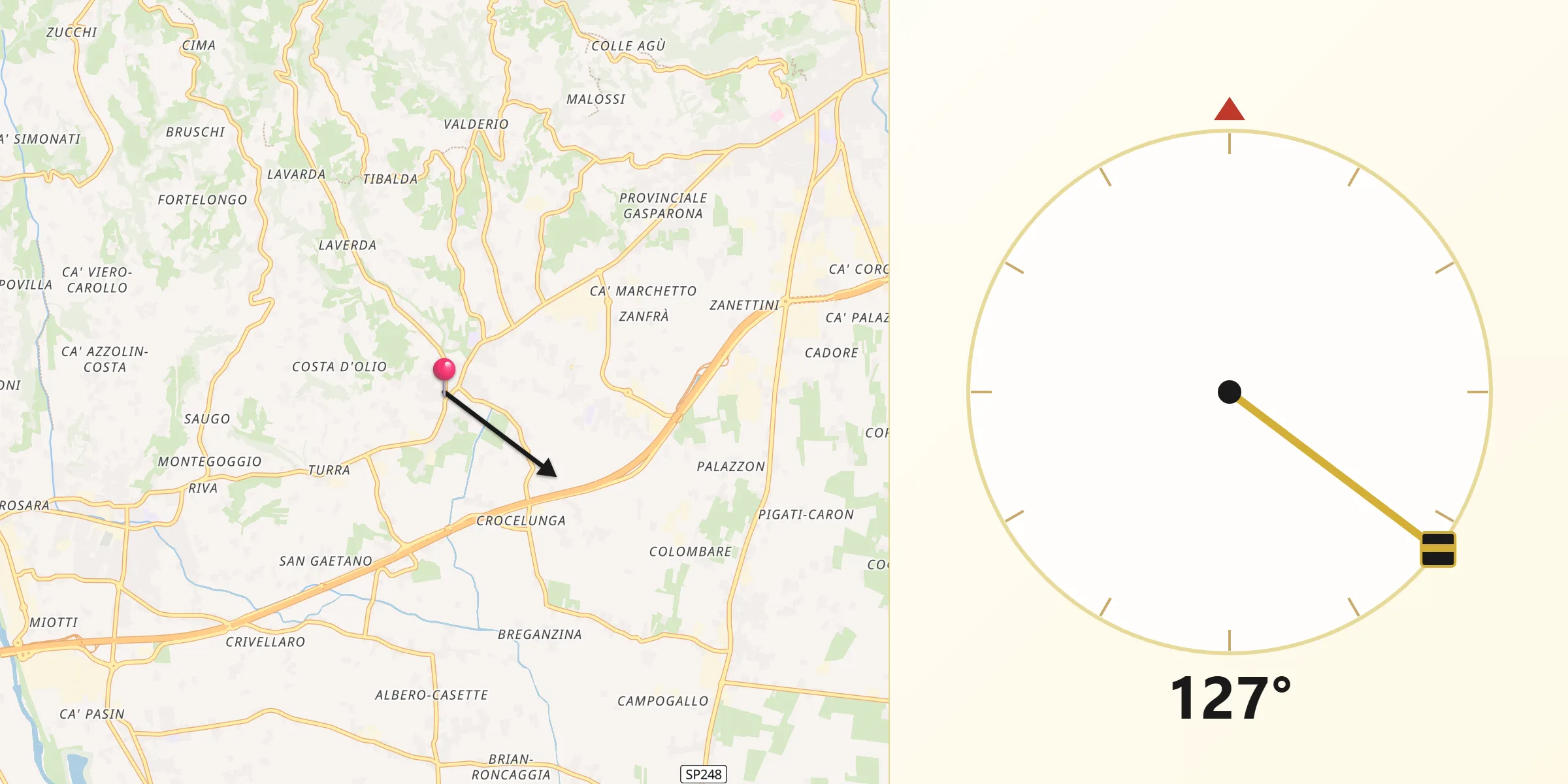 Direzione della Qibla da Mason Vicentino