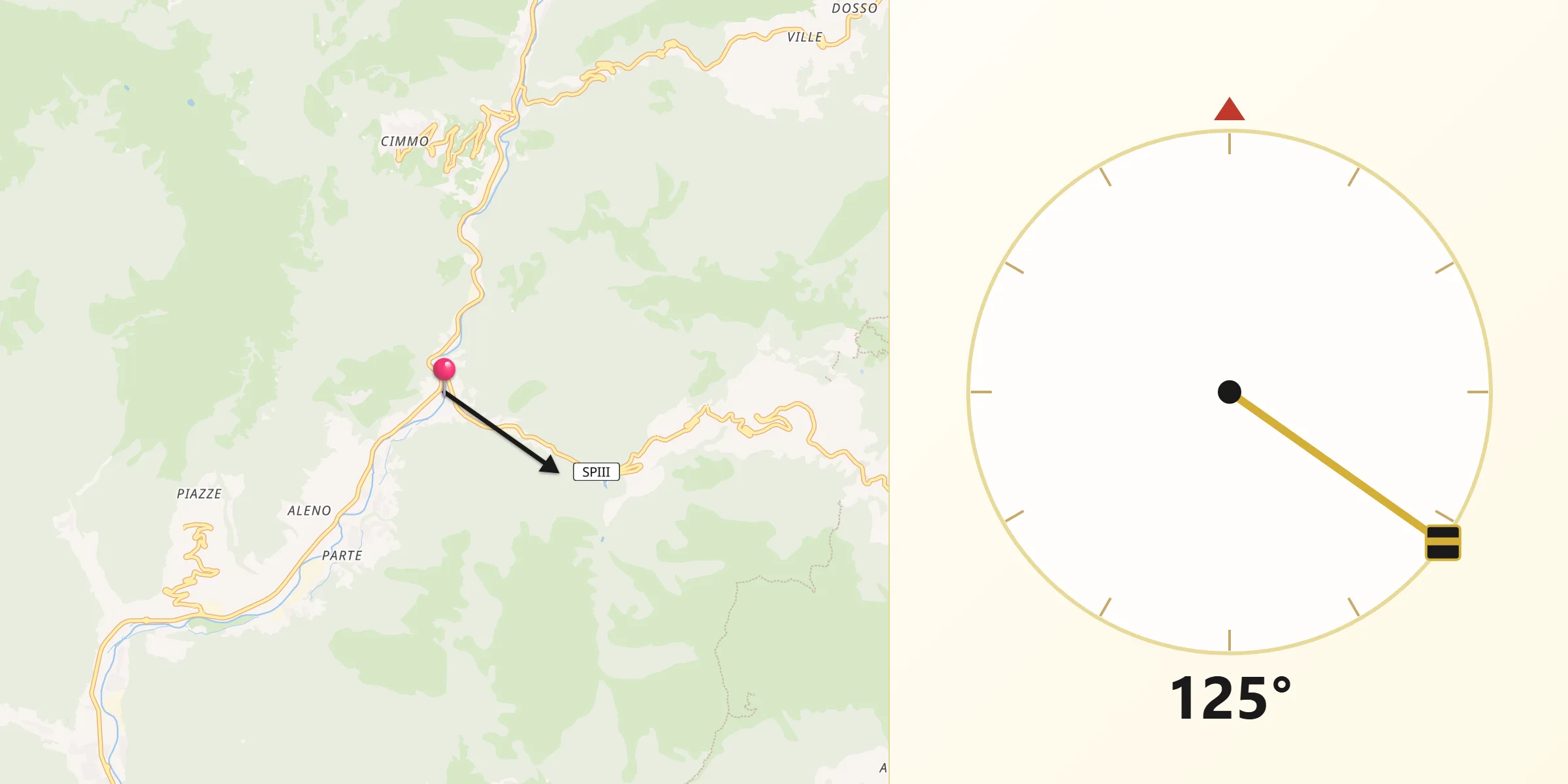 Direzione della Qibla da Brozzo