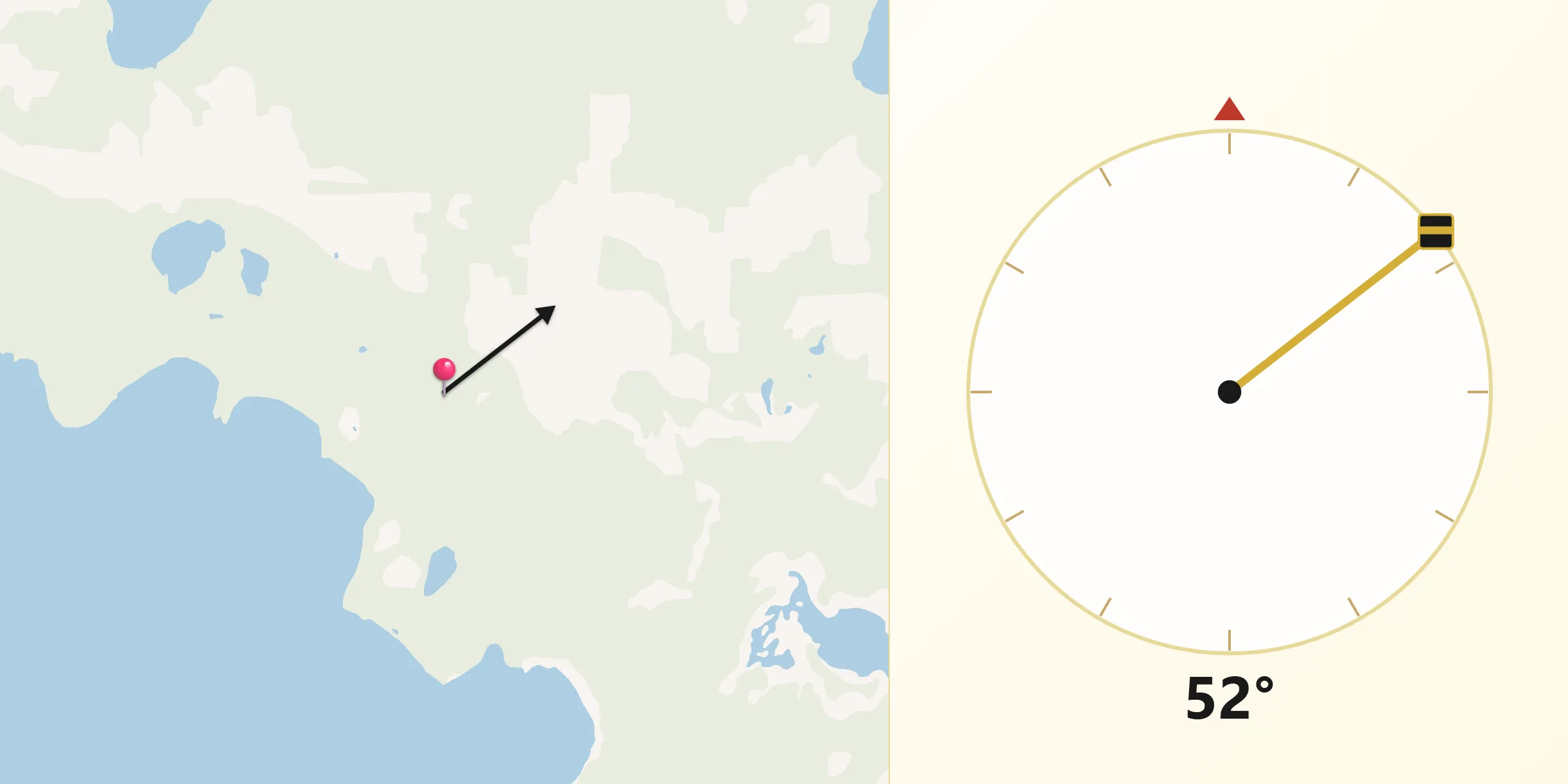 Qibla Direction from Manitoulin