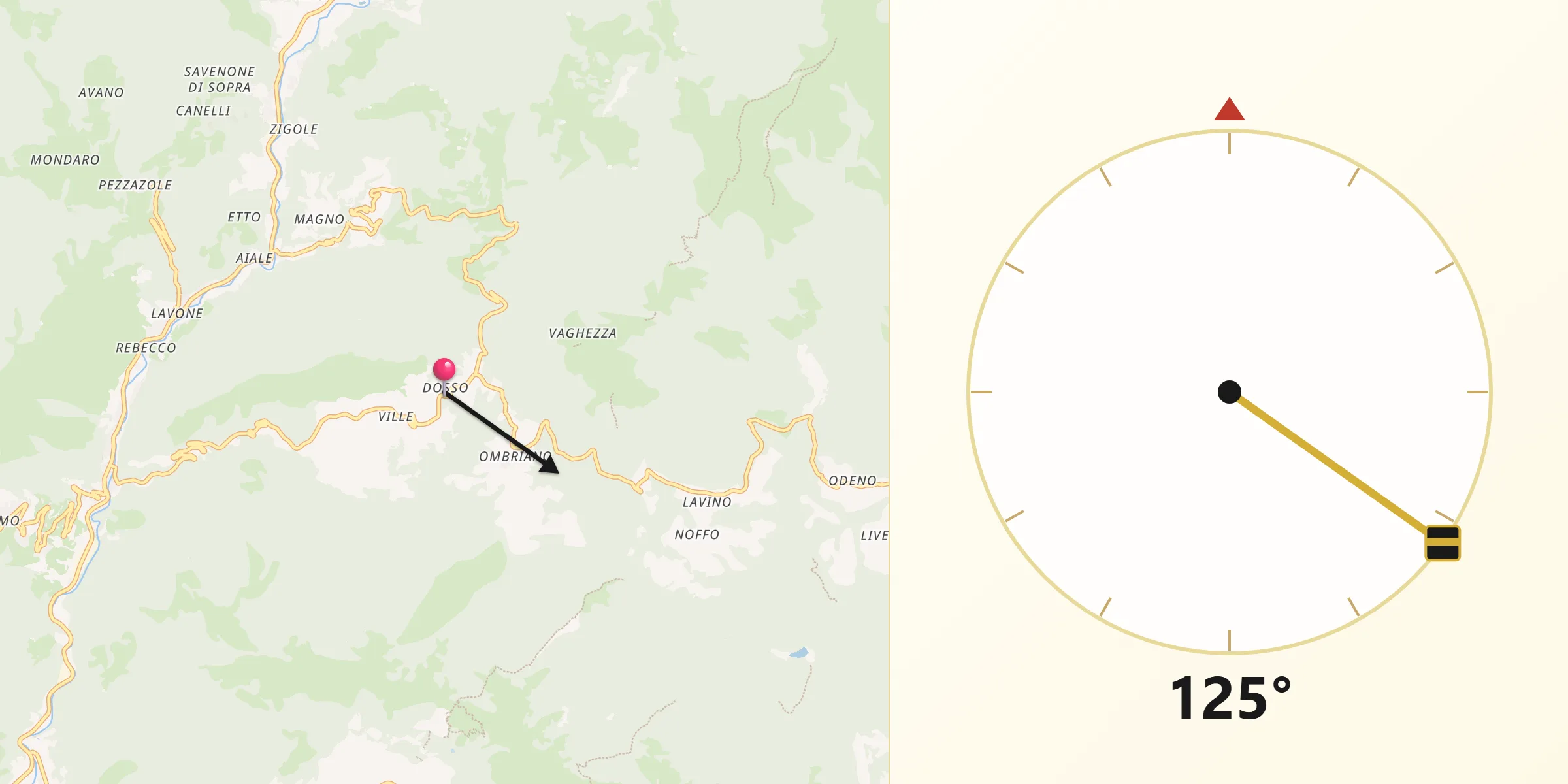 Direzione della Qibla da Marmentino