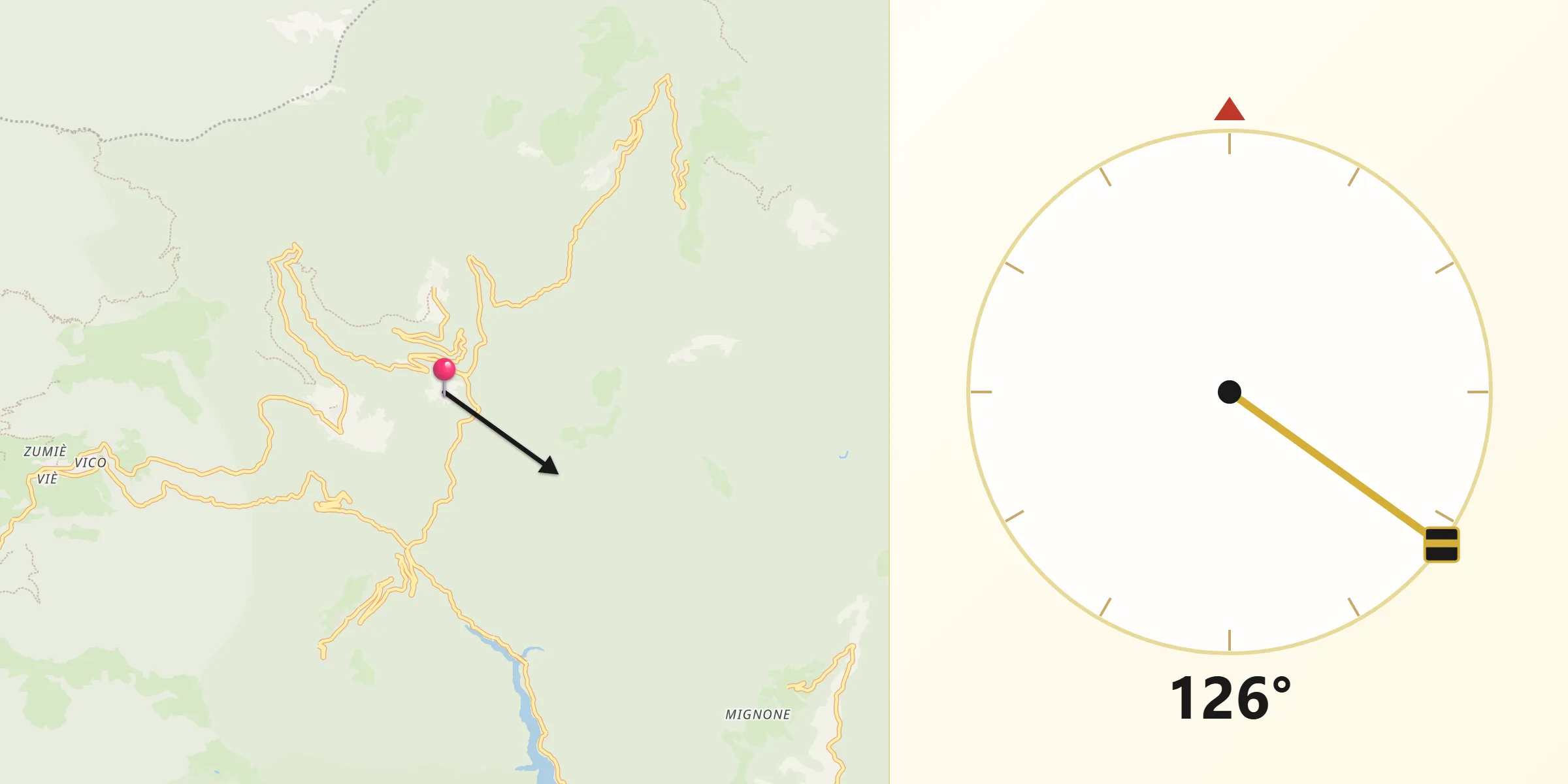 Direzione della Qibla da Valvestino