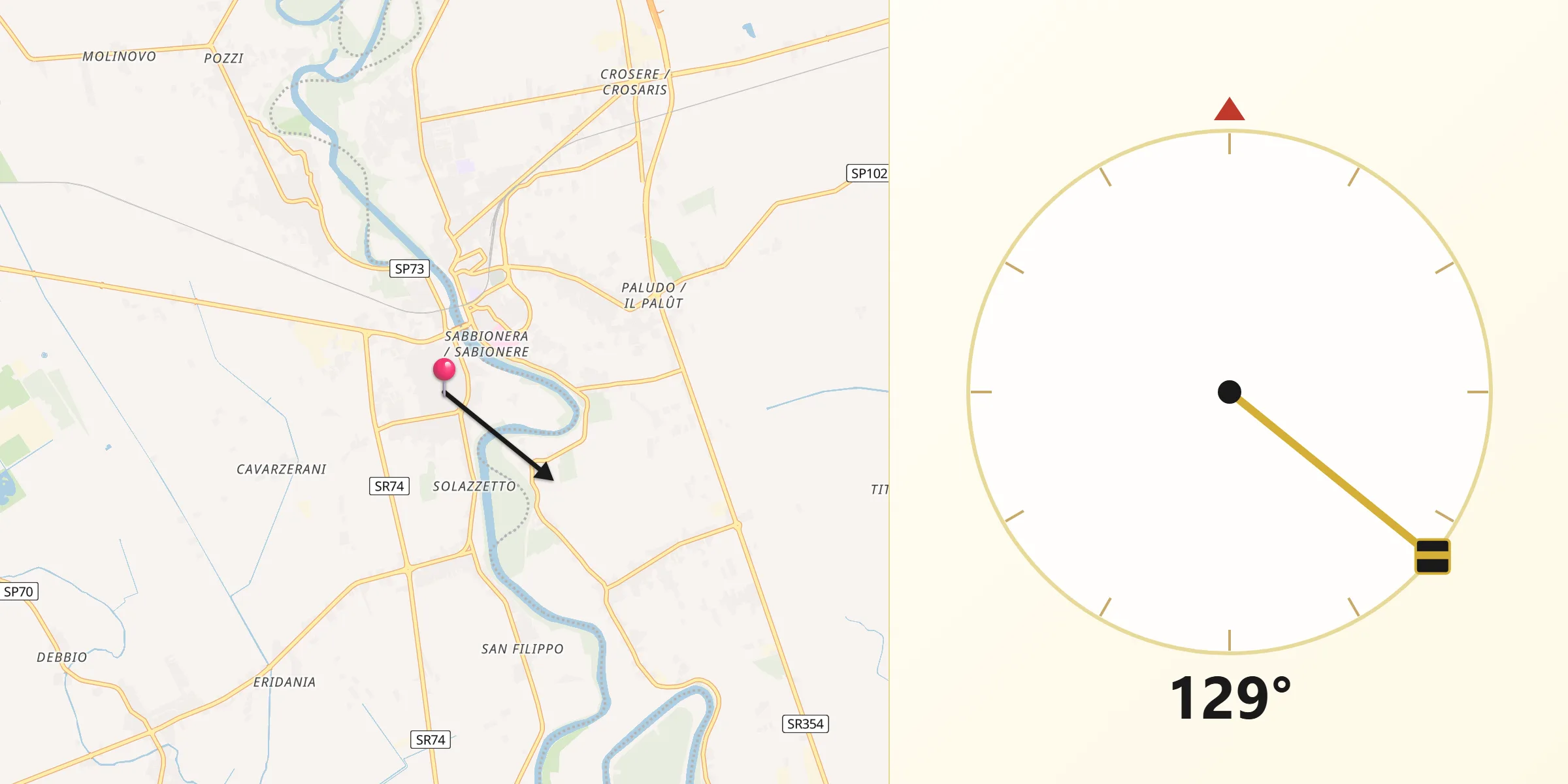 Direzione della Qibla da San Michele al Tagliamento