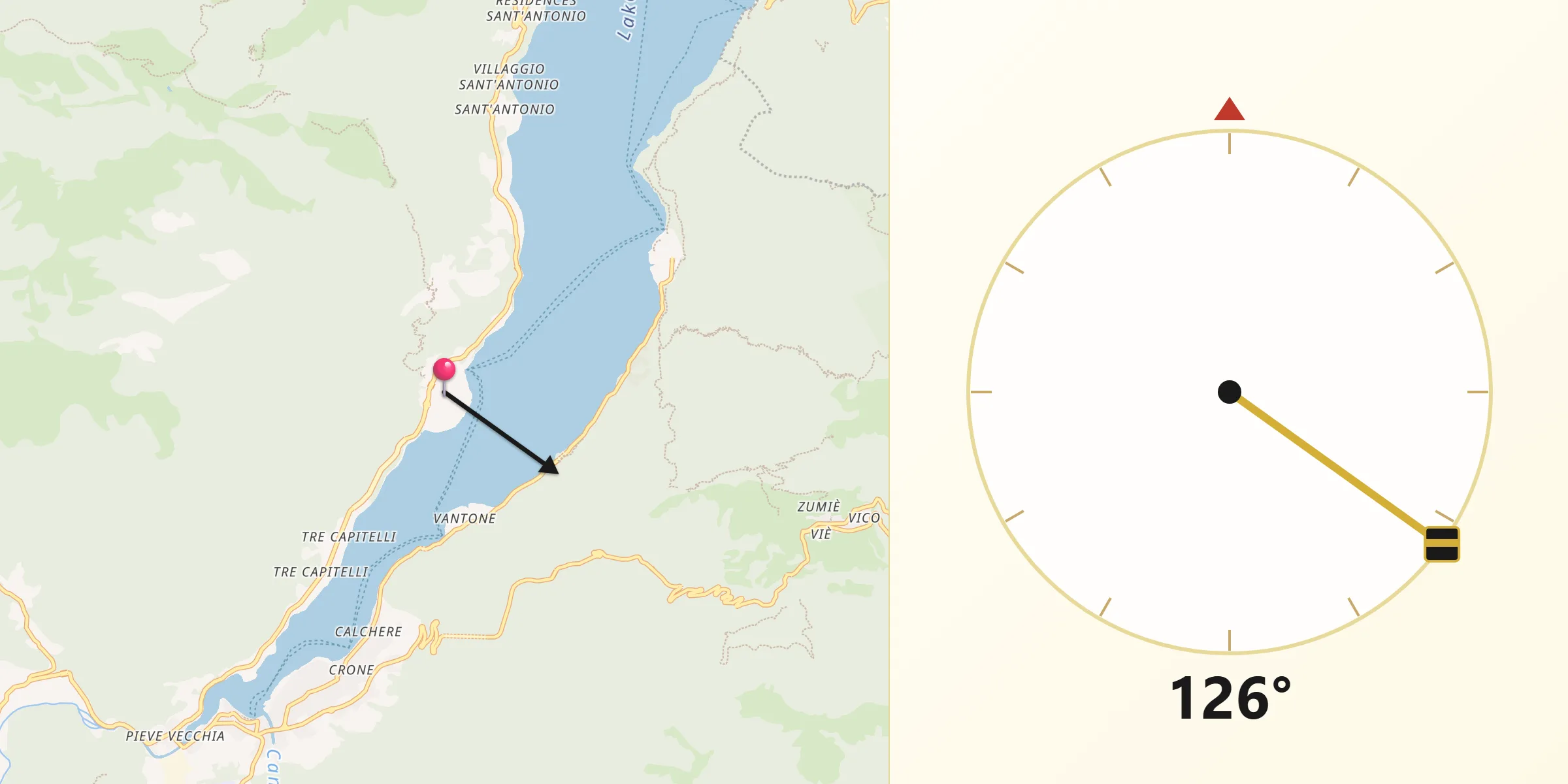 Direzione della Qibla da Anfo