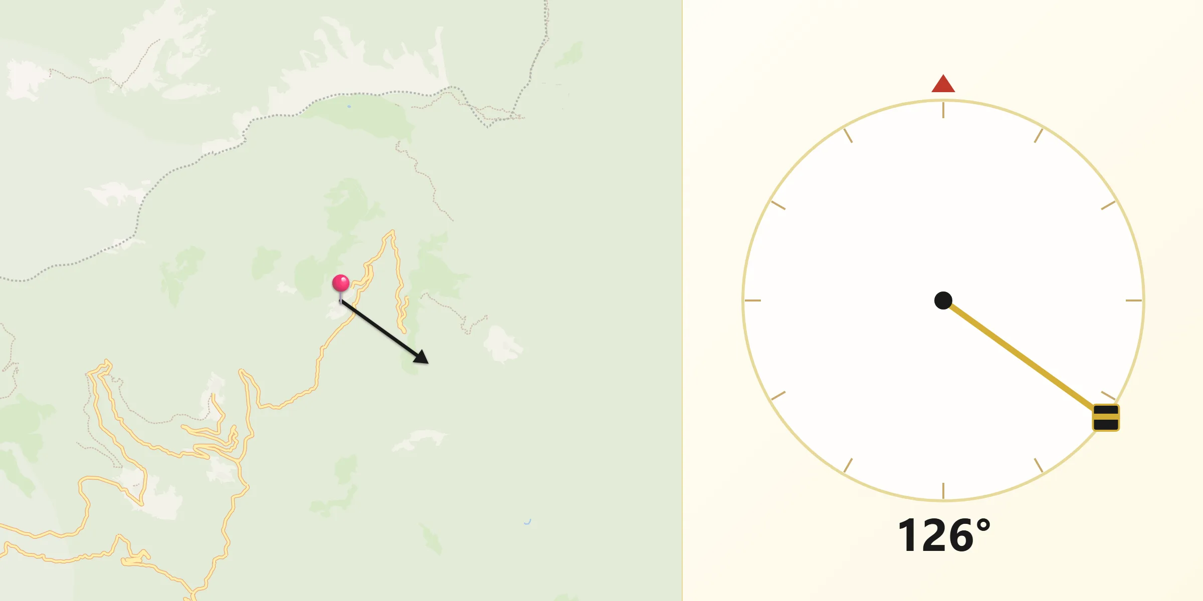 Direzione della Qibla da Magasa