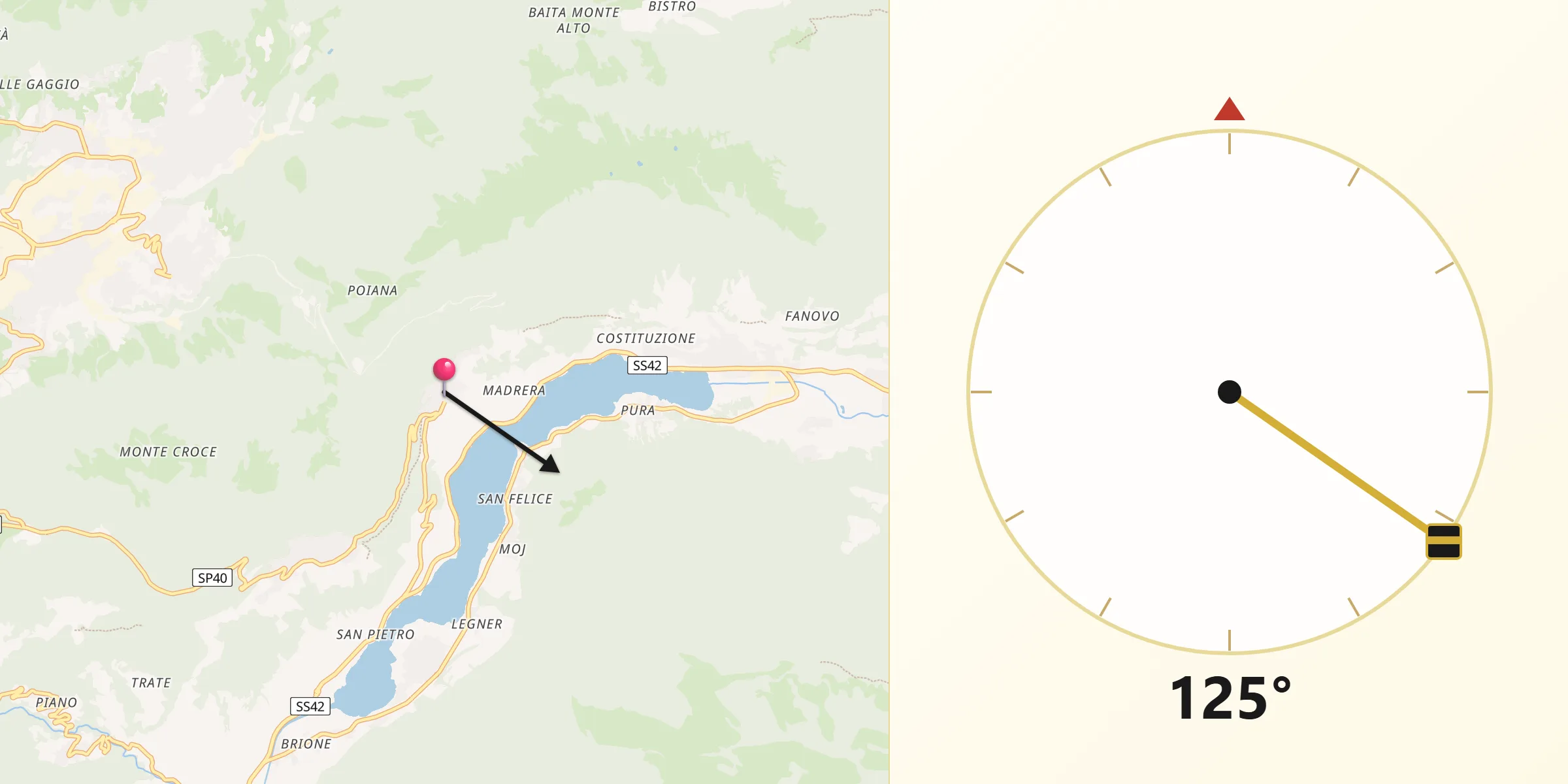 Direzione della Qibla da Ranzanico
