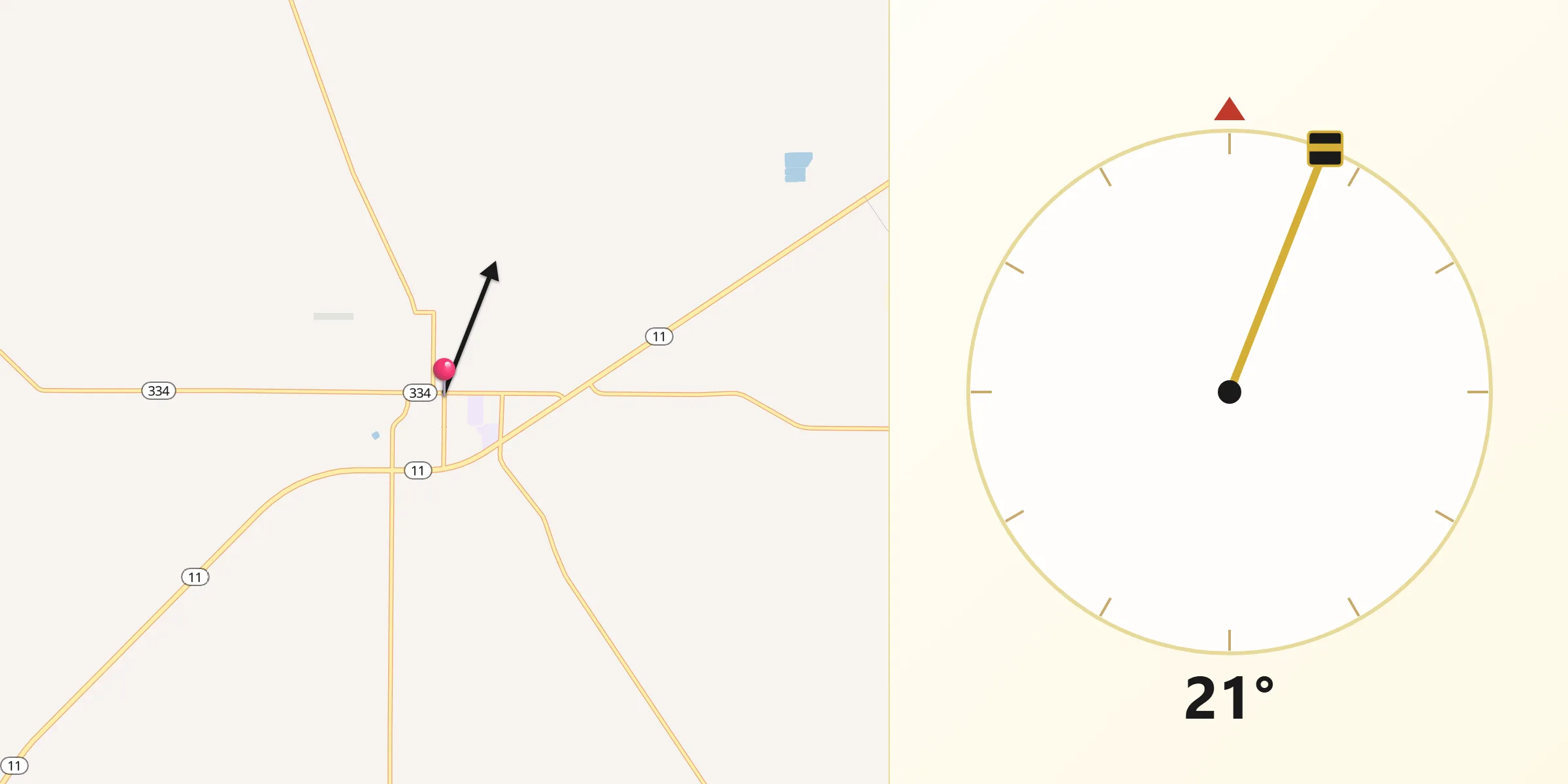 Qibla Direction from Athena