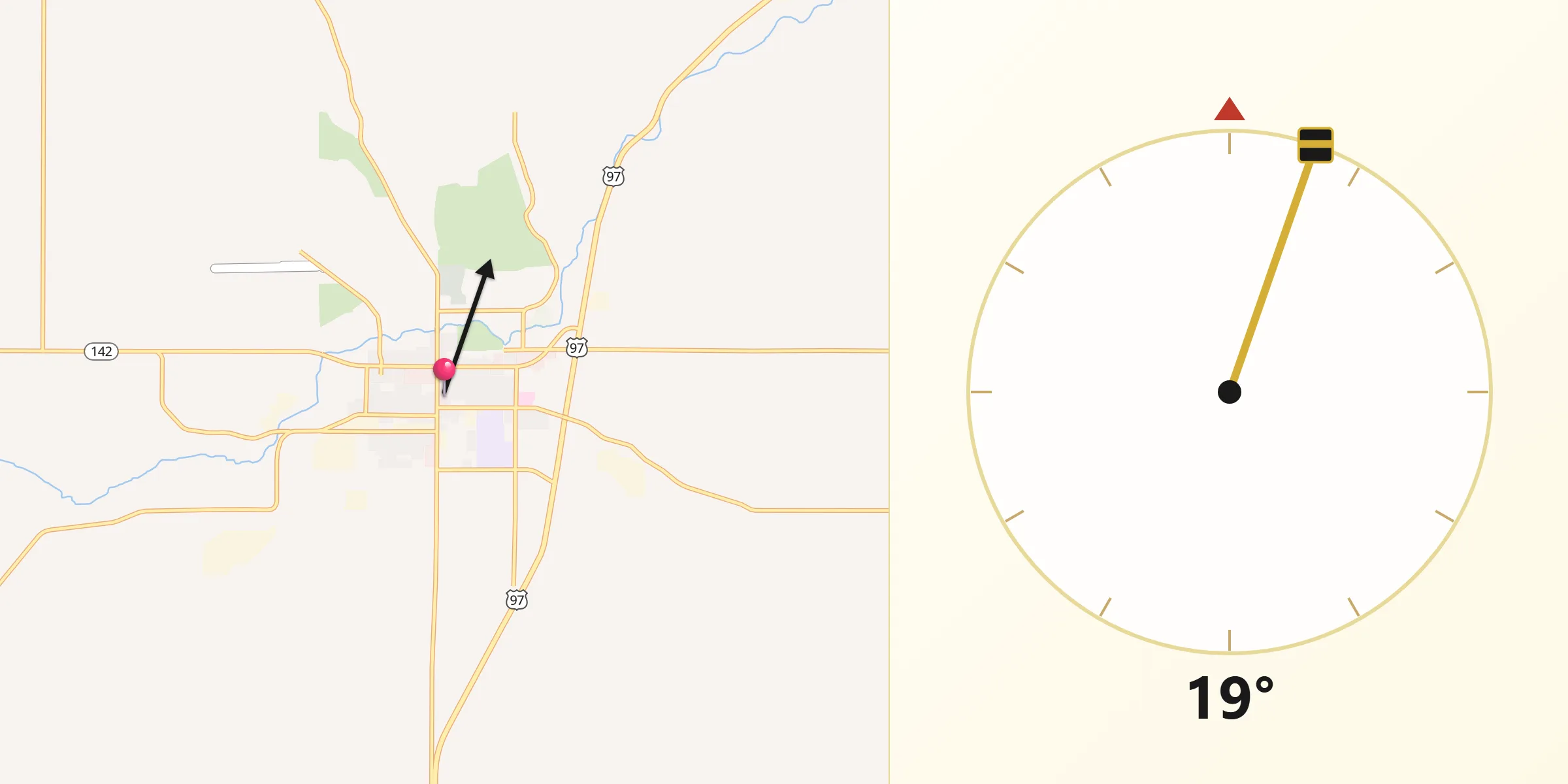 Qibla Direction from Goldendale
