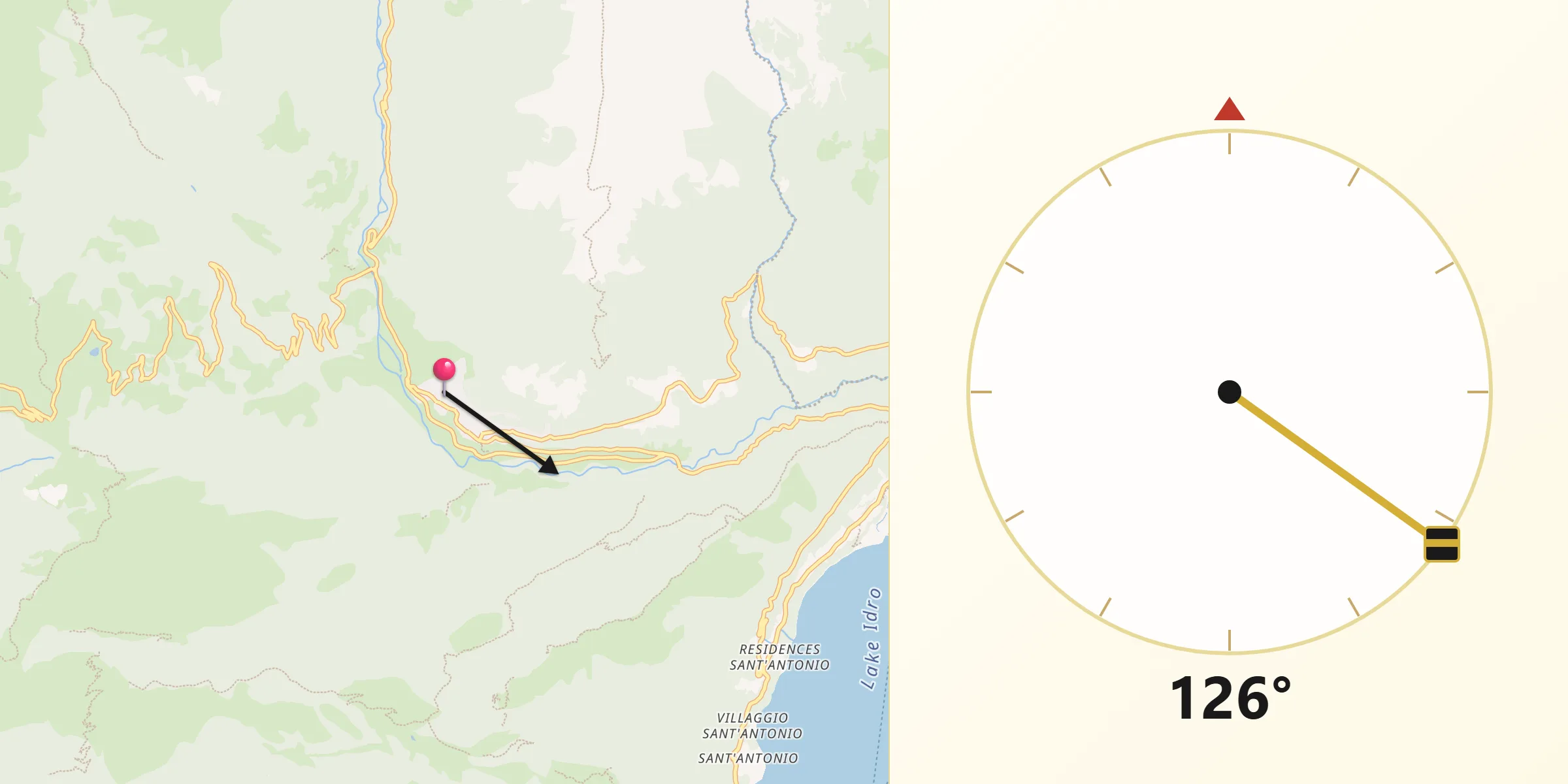 Direzione della Qibla da Bagolino