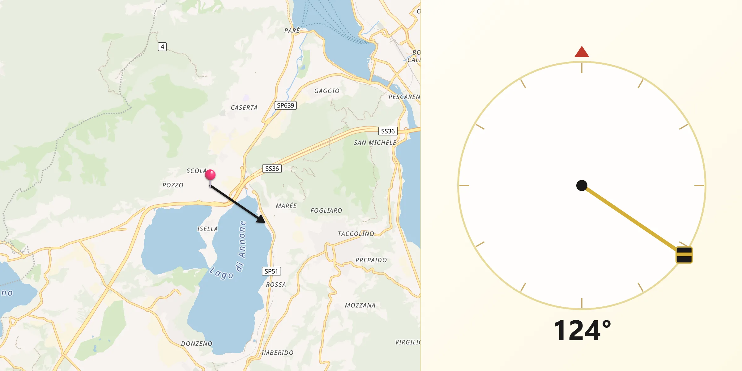 Direzione della Qibla da Civate