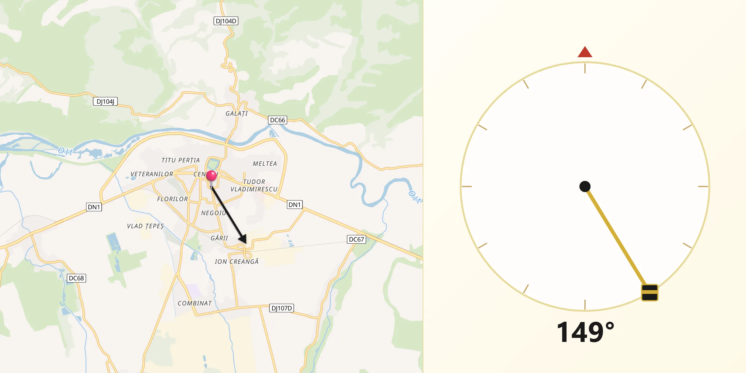 Direcția Qibla din Municipiul Fãgãraş
