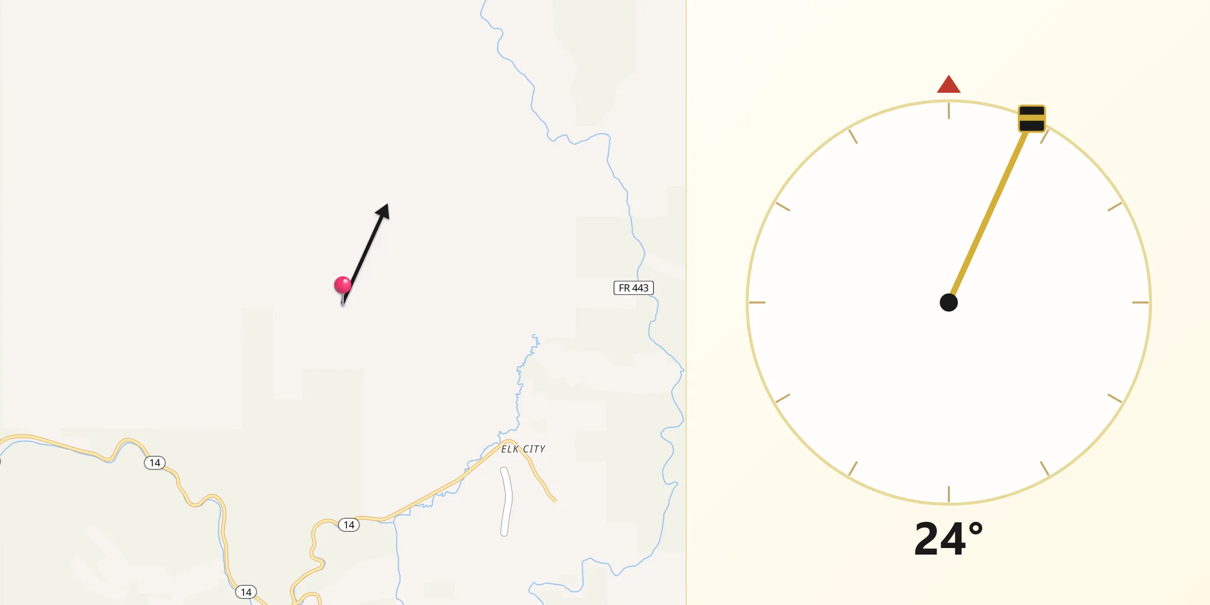 Qibla Direction from Idaho