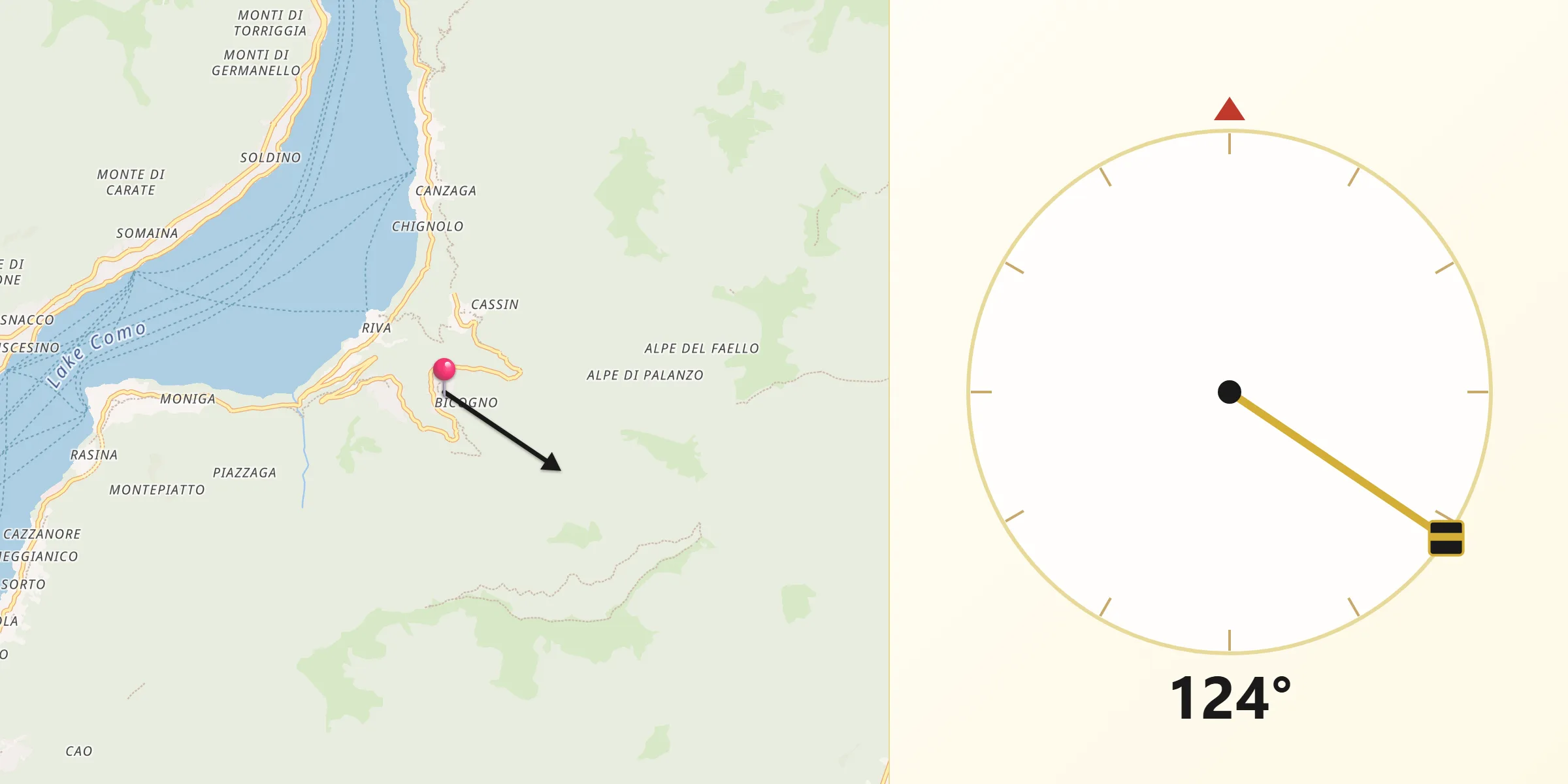 Direzione della Qibla da Lemna