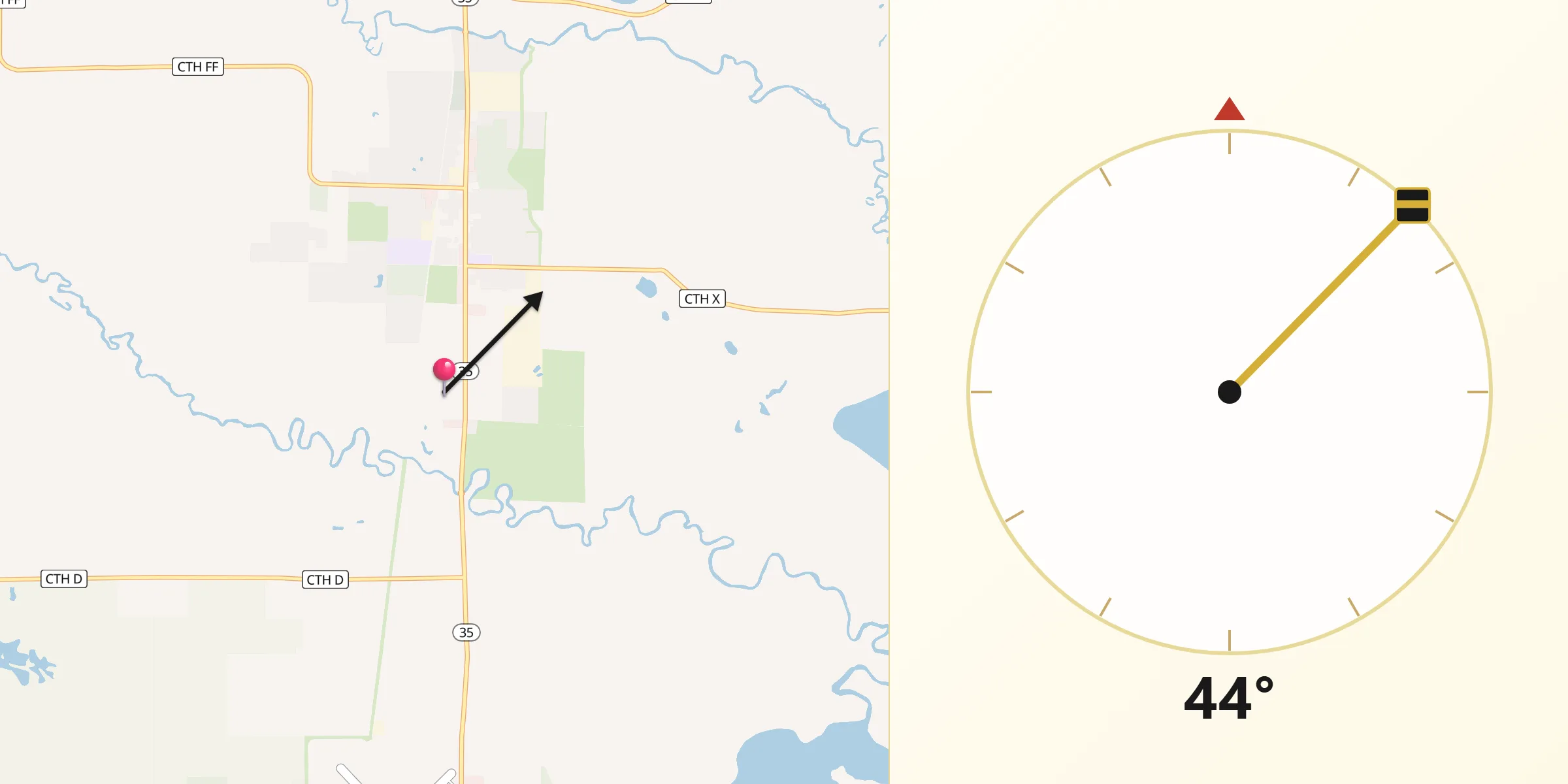 Qibla Direction from Burnett